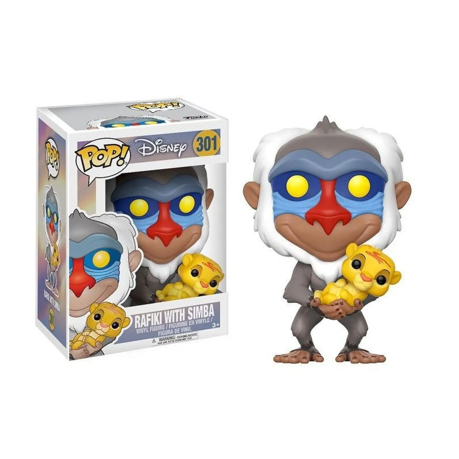 Le Roi lion - Figurine POP! Rafiki & Simba 9 cm