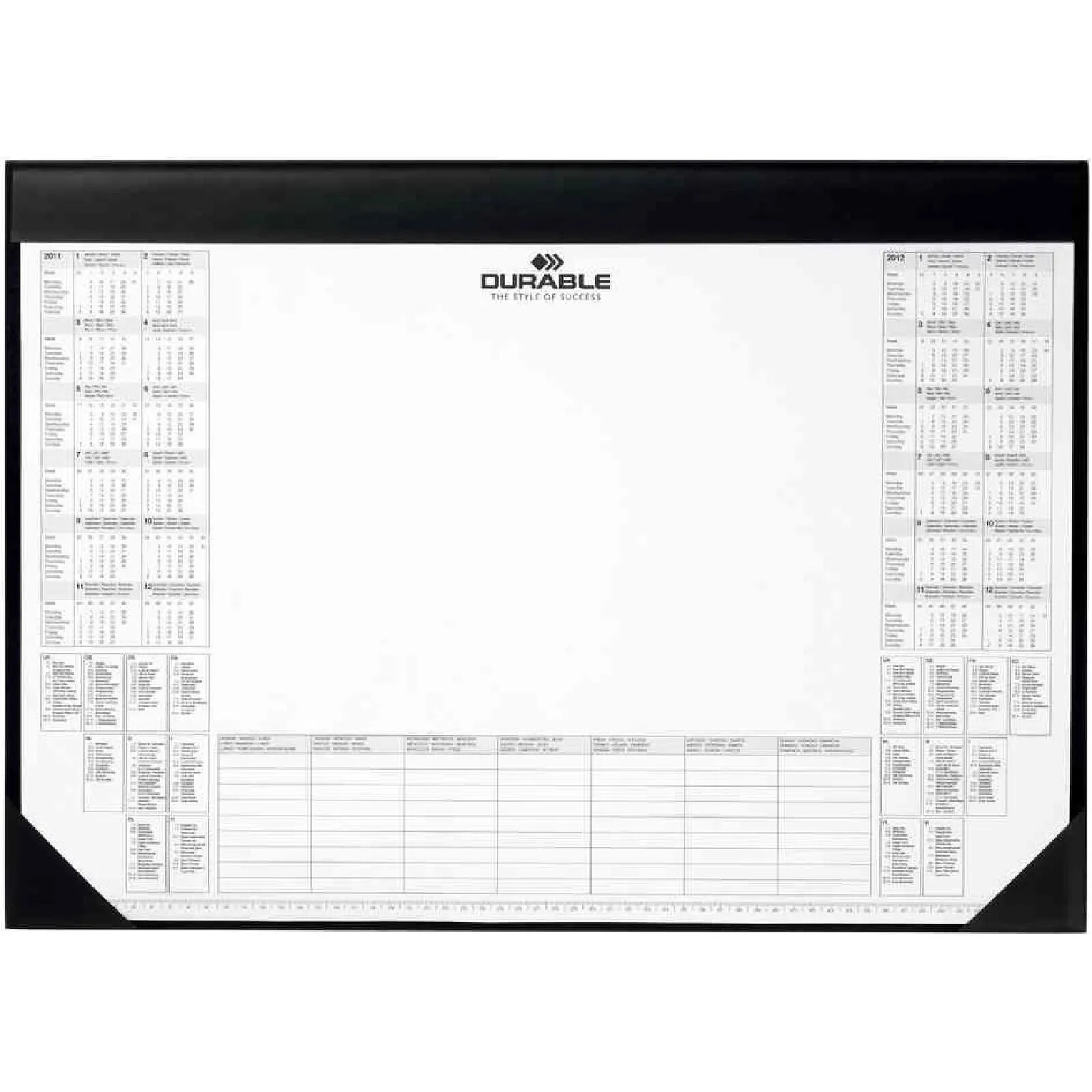 DURABLE Sous-mains avec bloc de calendrier 59 x 42 cm Noir x 5