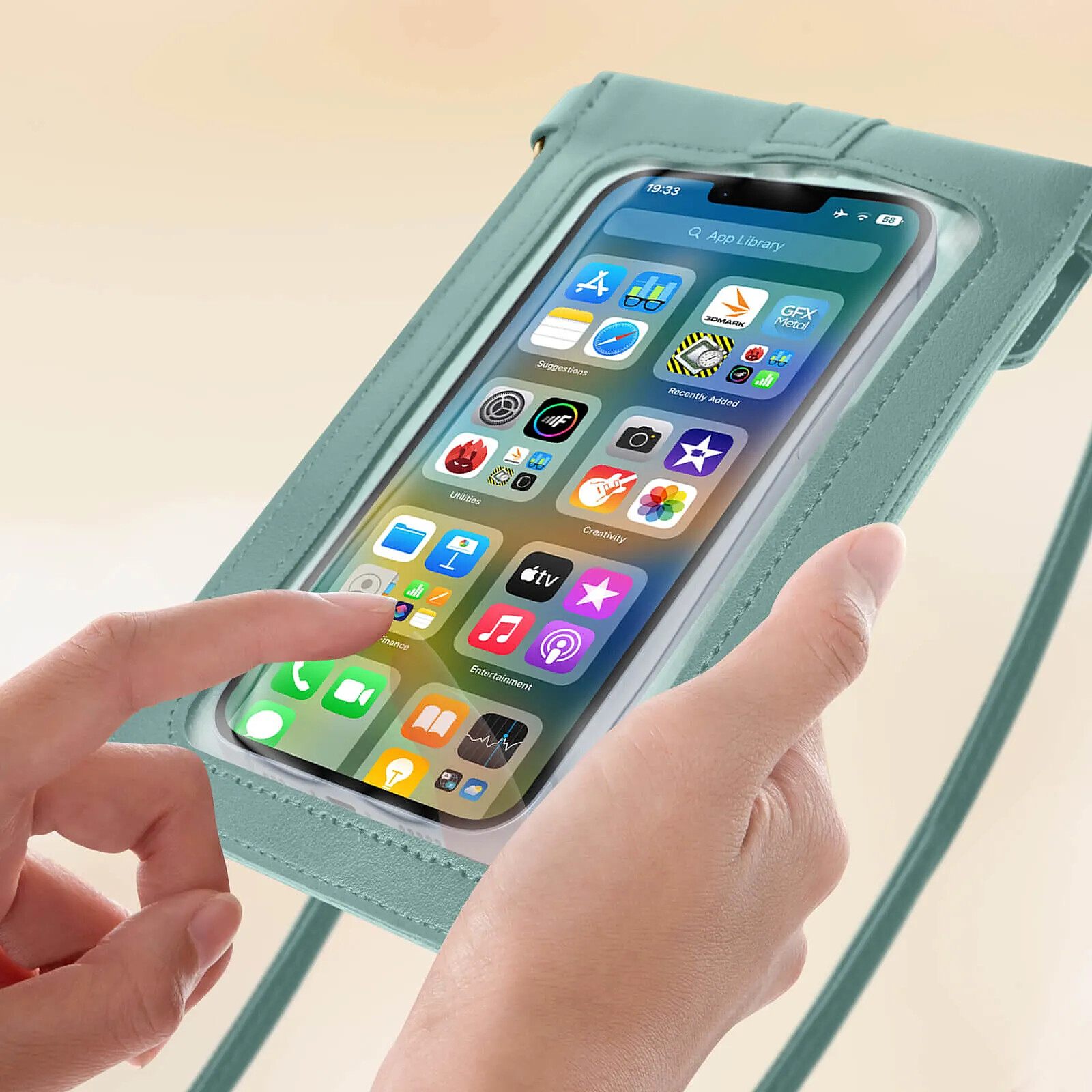 Housse étui Avec Bandoulière Pour Archos Oxygen 63 | Protection + Praticité | Deux Poches Zippées