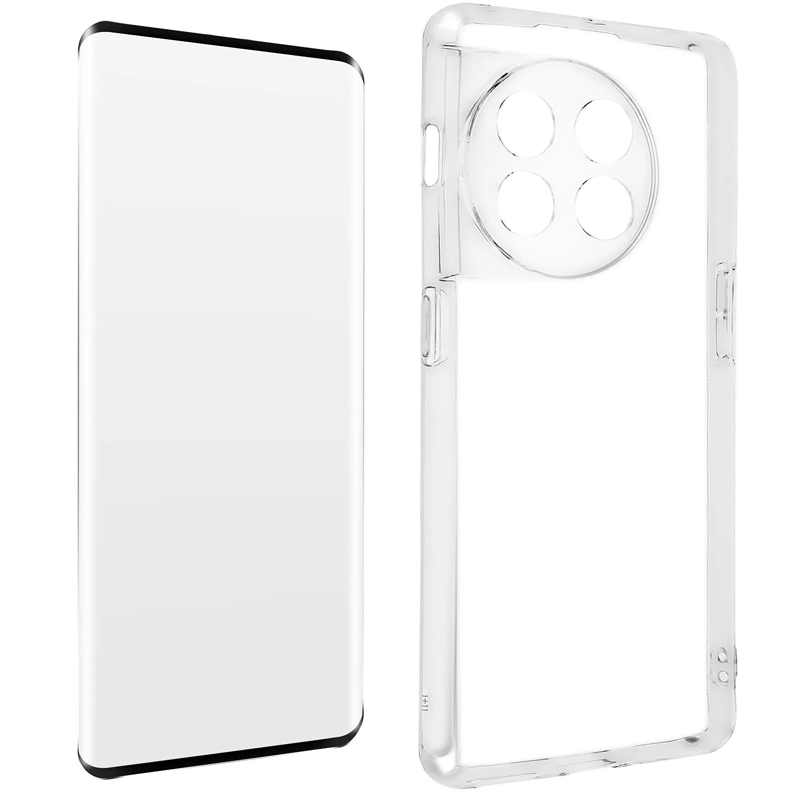 Avizar Coque pour Oneplus 11 Silicone Gel et Verre Trempé 9H