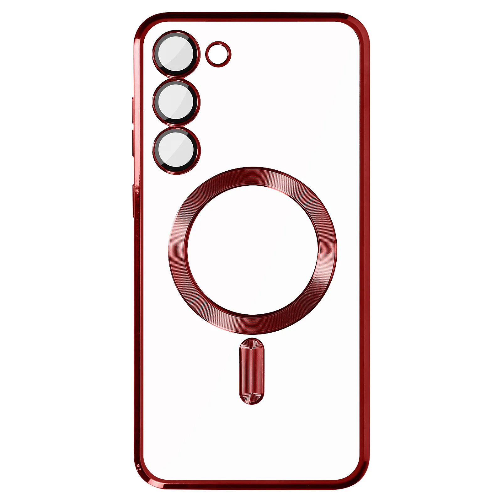 Avizar Coque pour Galaxy S23 Plus compatible Magsafe avec bord Chromé