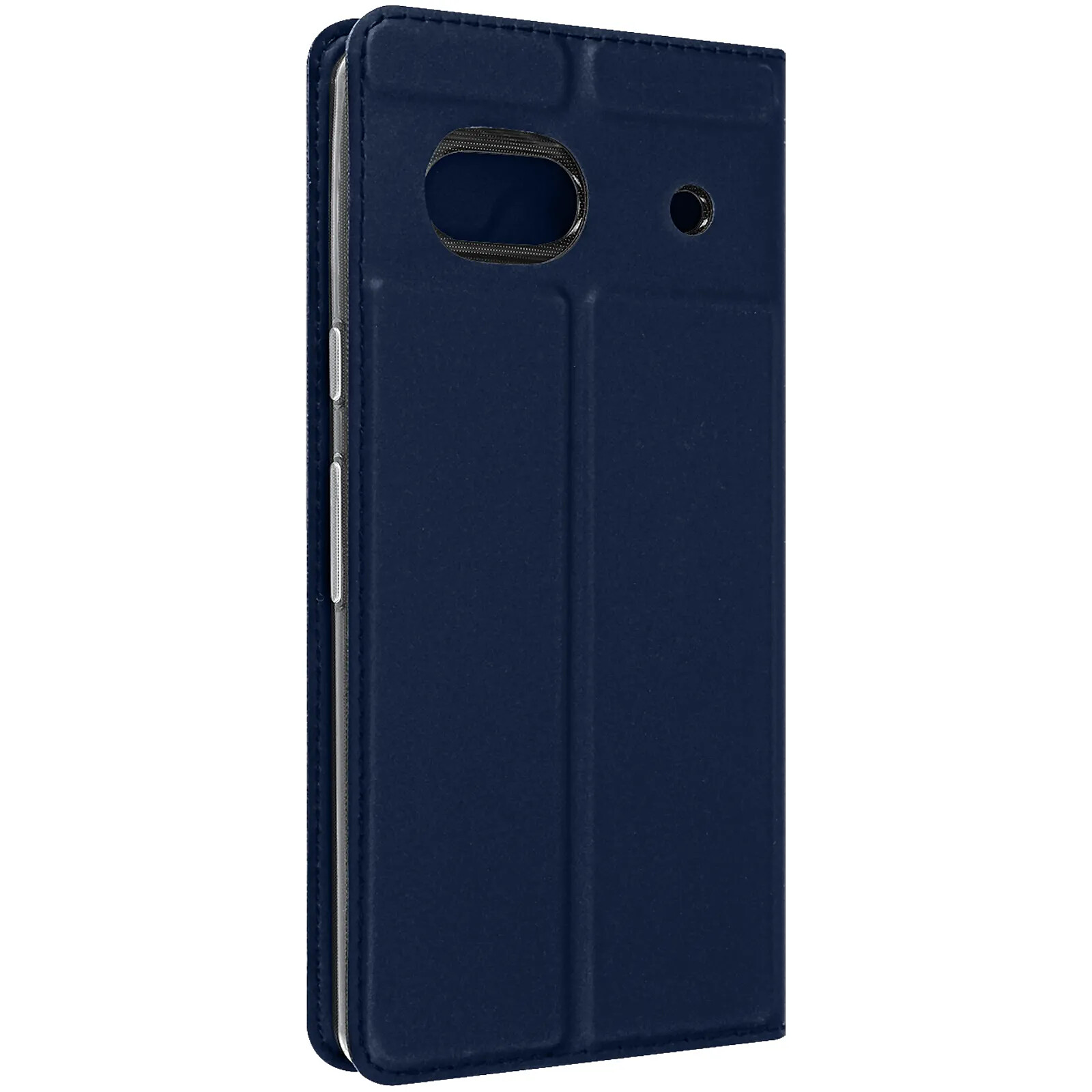 Étui Dux Ducis Satiné Pour IPhone 16e - Porte-cartes + Support Vidéo - Bleu Nuit - Similicuir