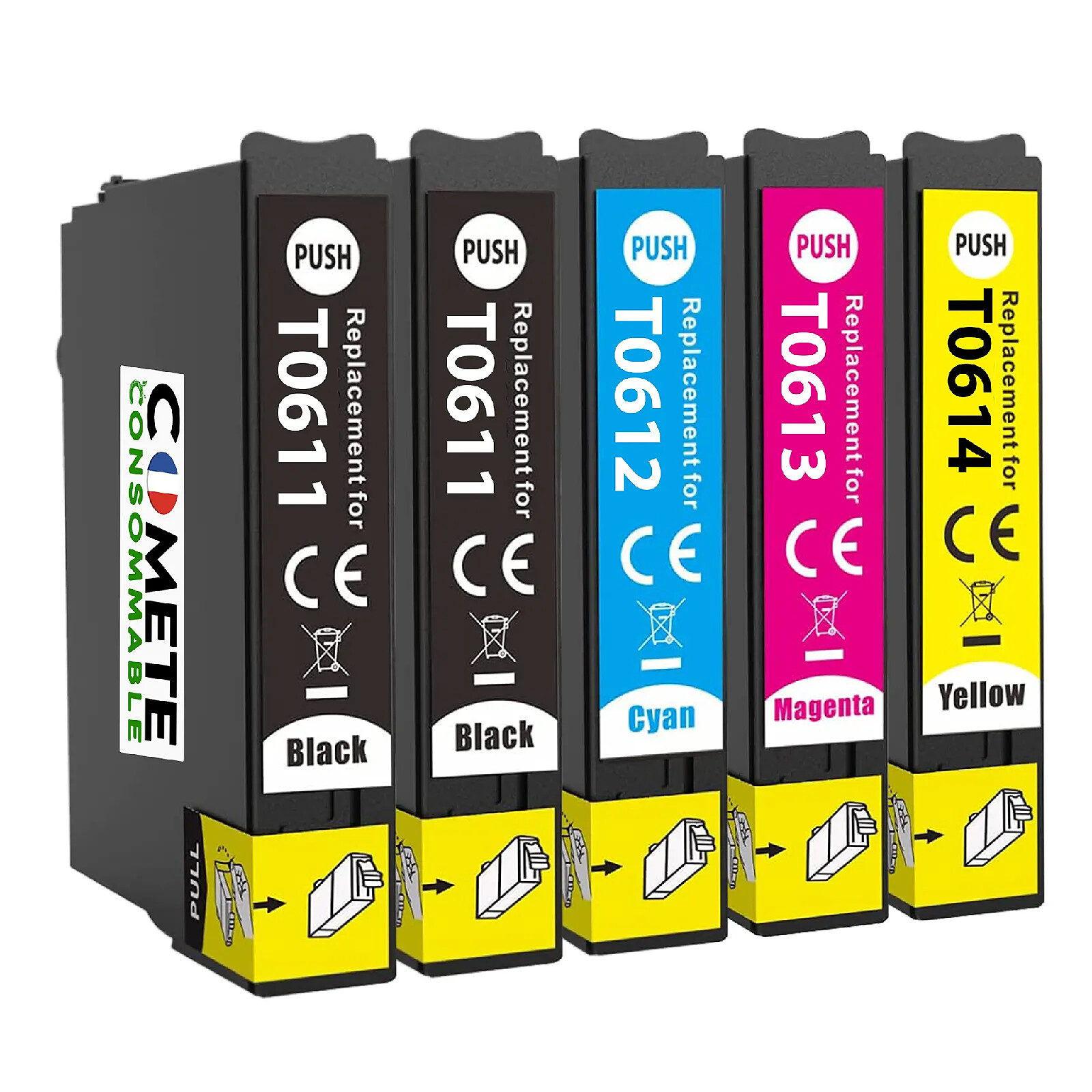 Cartouches D'encre Compatibles T0615 XL Avec Puce - Pour Imprimantes Epson Stylus DX4200 DX4250 - Couleur Cyan - Marque MSI