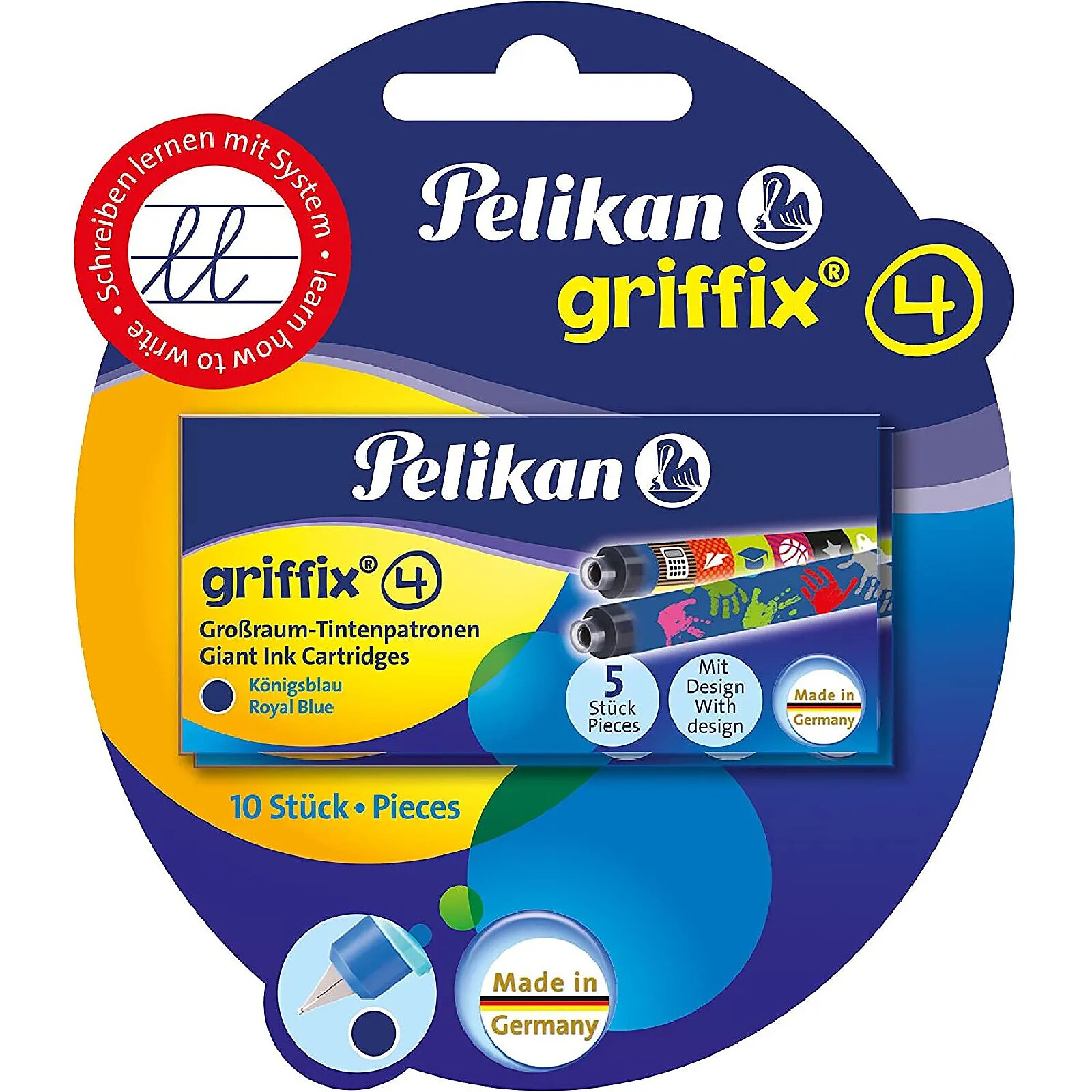 PELIKAN Lot de 2 x 5 cartouches d'encre Griffix 'animaux'/'sport + space'