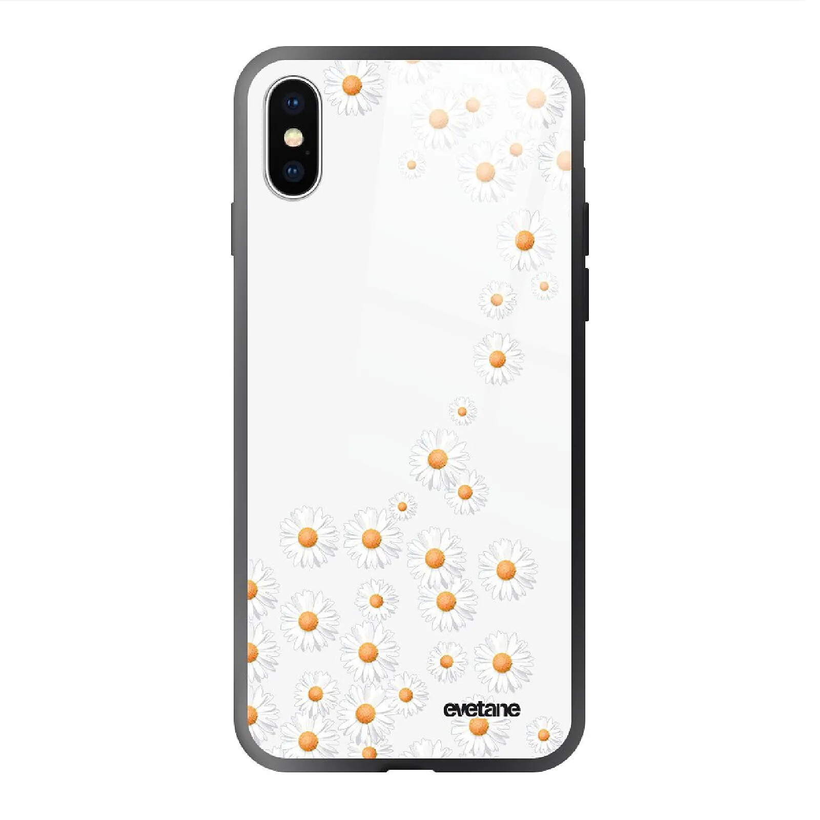 Evetane Coque en verre trempé iPhone Xs Max Marguerite .