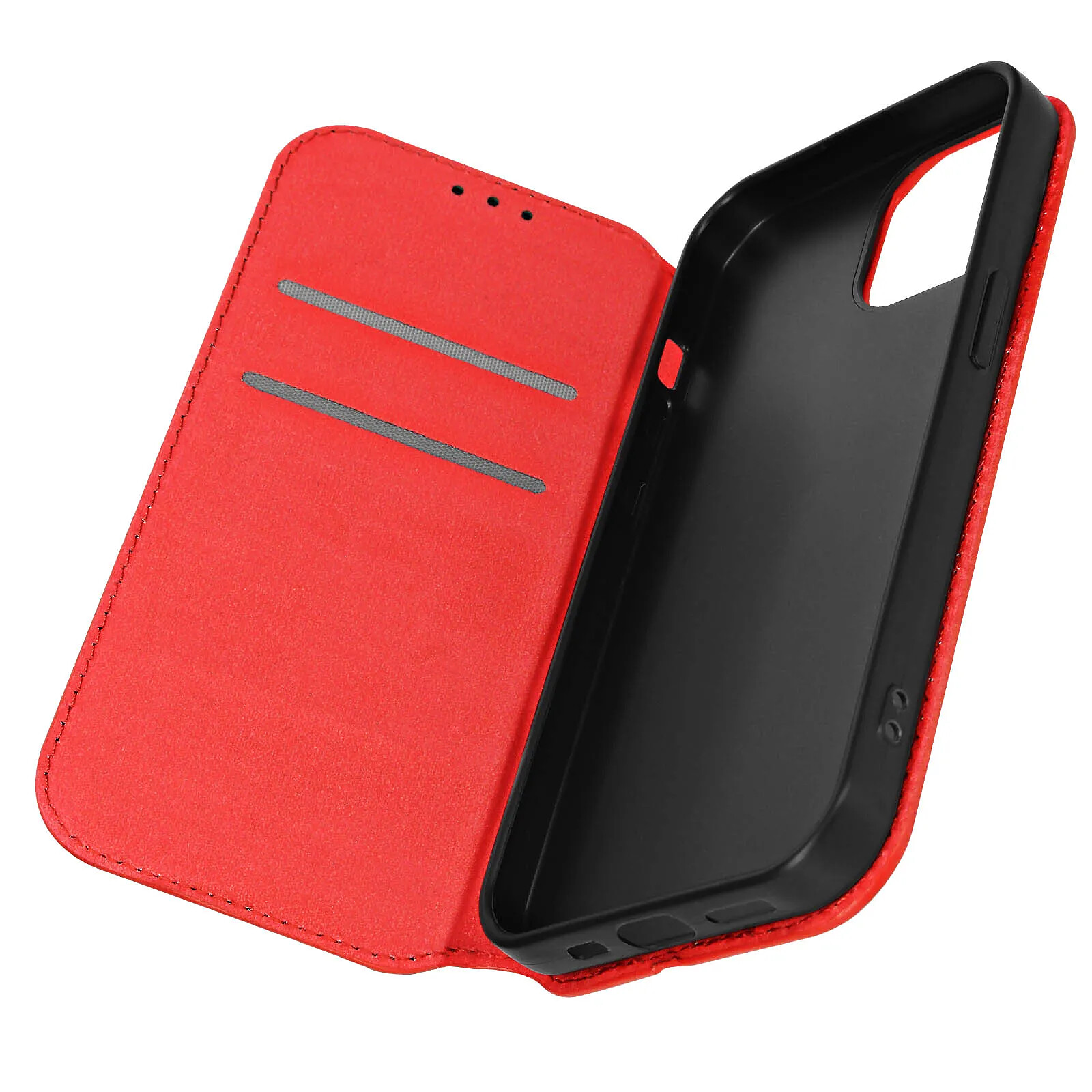 Avizar Étui pour iPhone 15 Pro Max Porte-carte Support Vidéo Clapet Magnétique