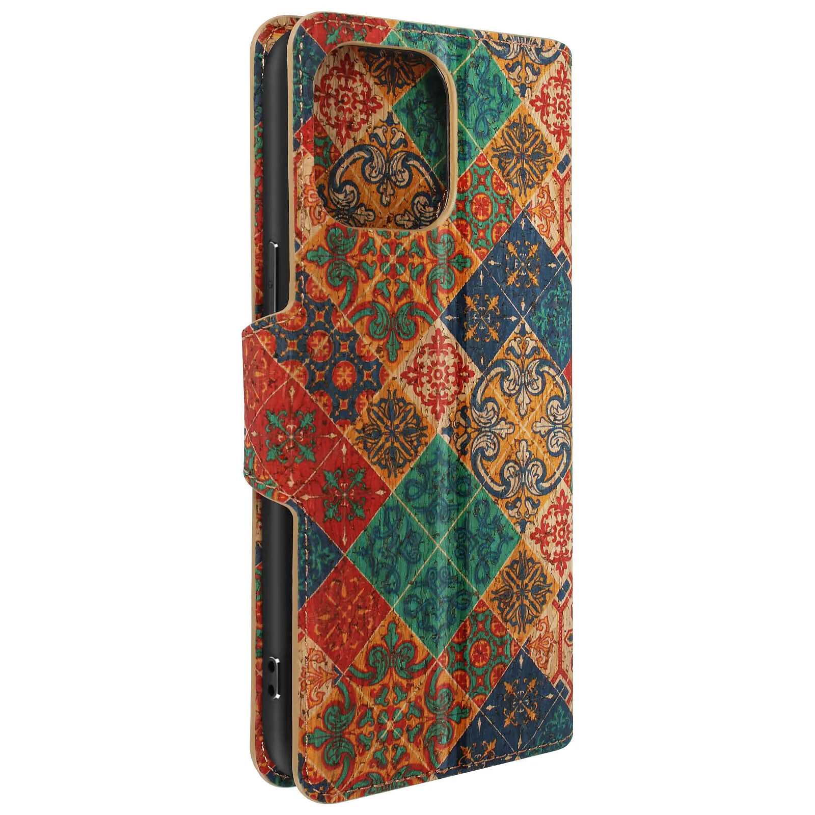 Housse Flip En Liège Pour Fairphone 3 - Étui Rabat Avec Protection Caméra - Noir