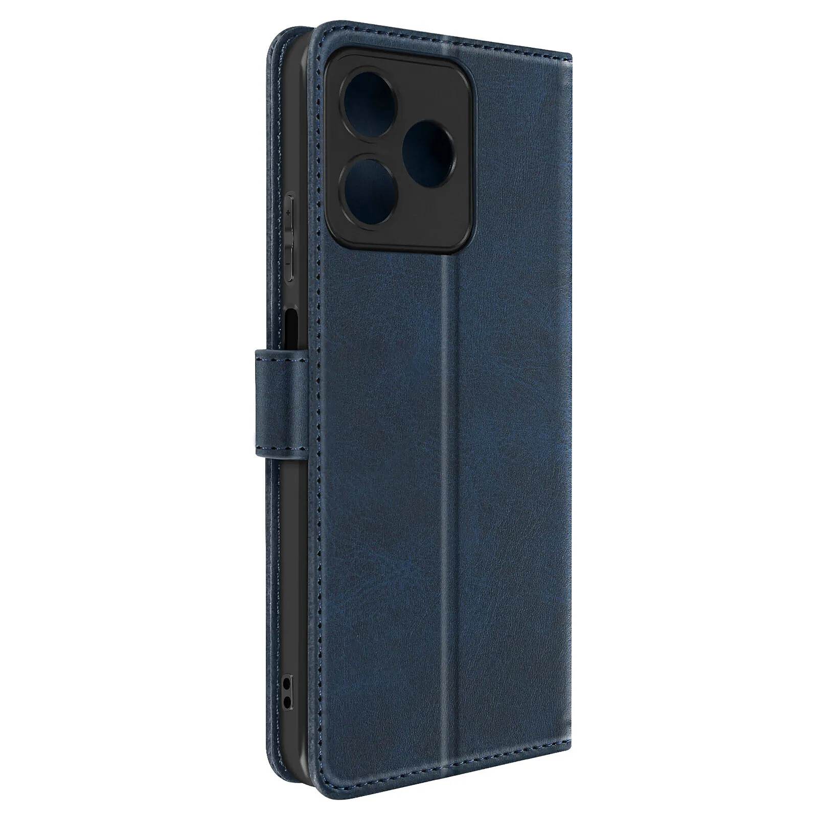 Étui Portefeuille Realme Note 50 - Porte-cartes, Support Vidéo, Style Vintage Bleu