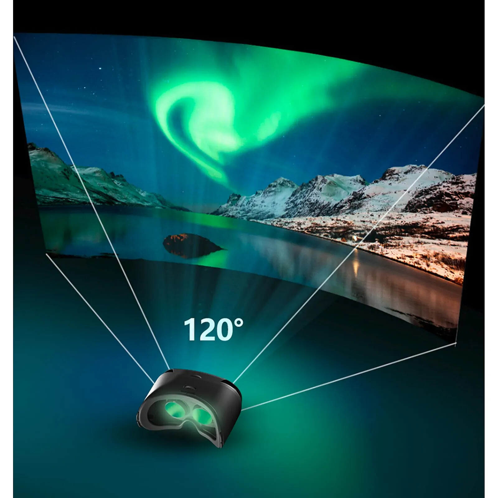 Casque Vr Avec Audio 3D,Compatible Smartphones 5,5-6,7 Pouces,Écouteurs