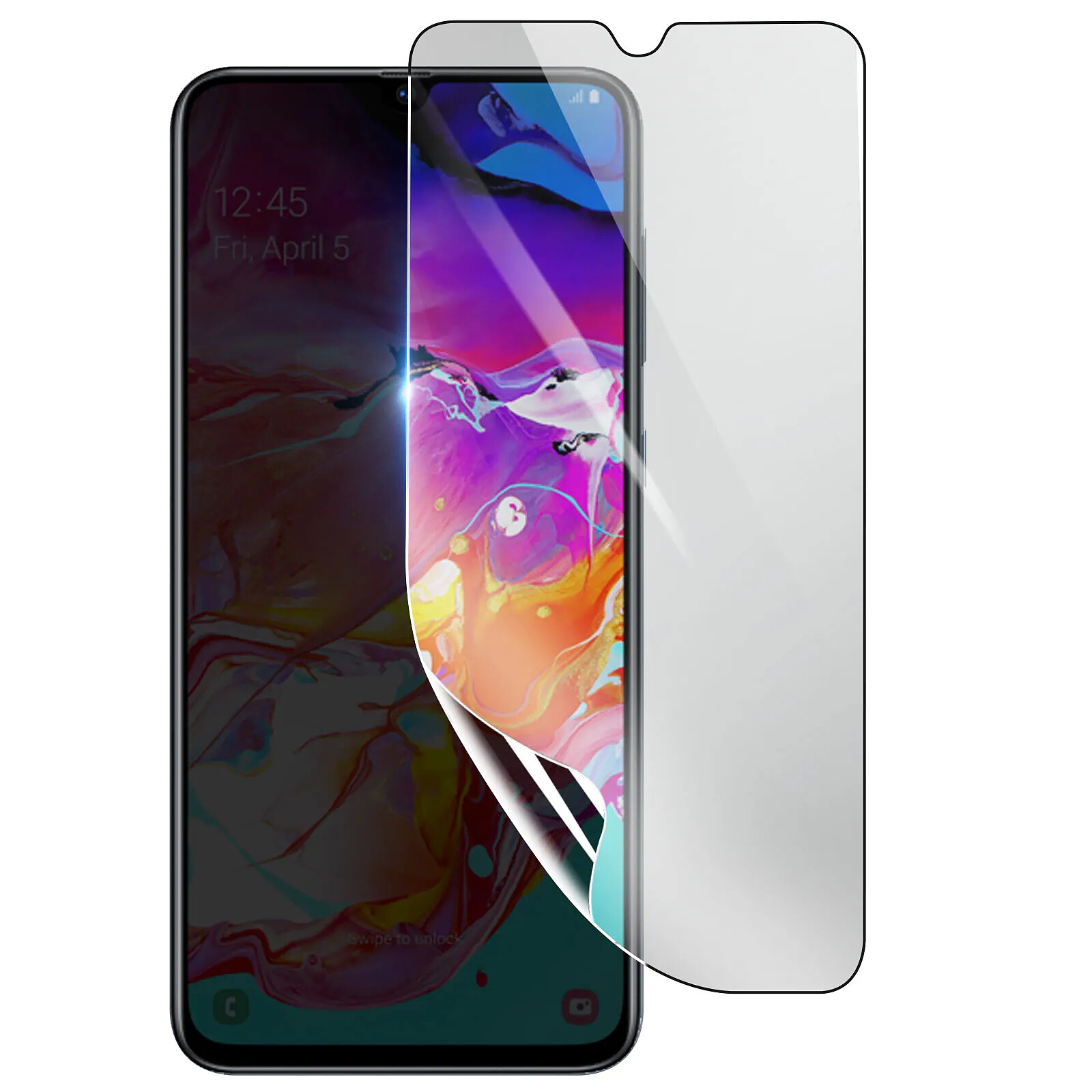 3mk Protection Écran pour Samsung Galaxy A70 en Hydrogel Antichoc Transparent