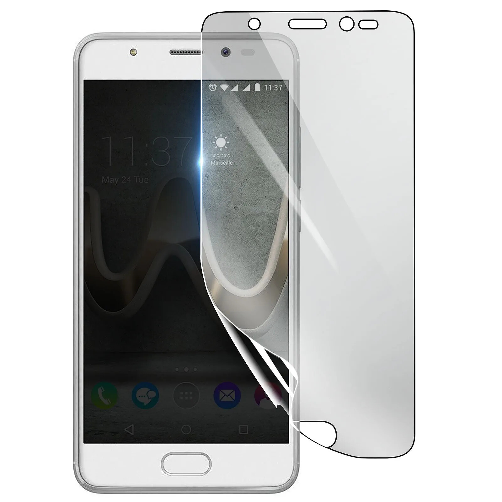 2 Proteggi Schermo In Vetro Temperato 9H Per Wiko U Feel Prime – 0,26mm HD – Antigraffio (Non Full Cover) - 2
