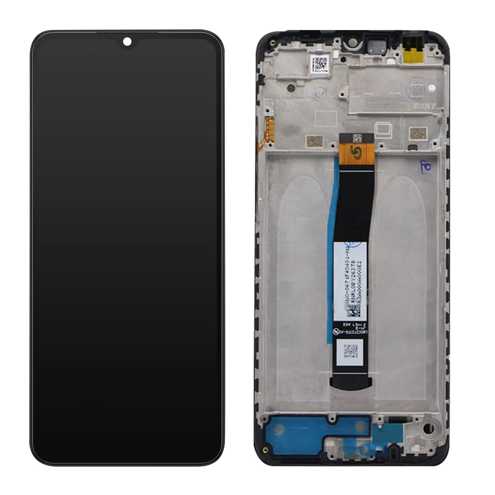 Clappio Bloc Complet Châssis Xiaomi Redmi 10C Écran LCD Vitre Tactile Compatible Noir