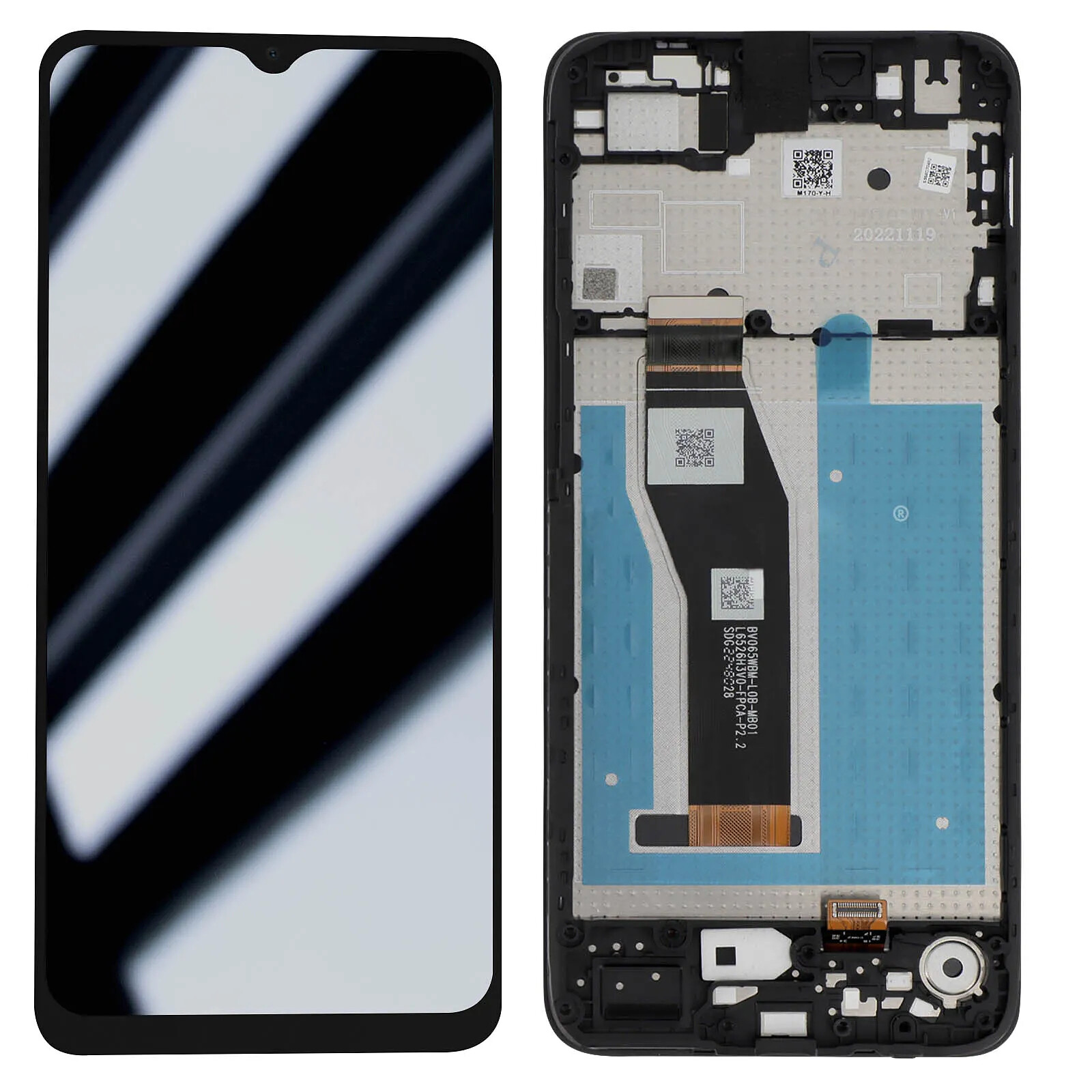 Clappio Bloc Complet pour Motorola E13 Écran LCD + Vitre Tactile et Châssis