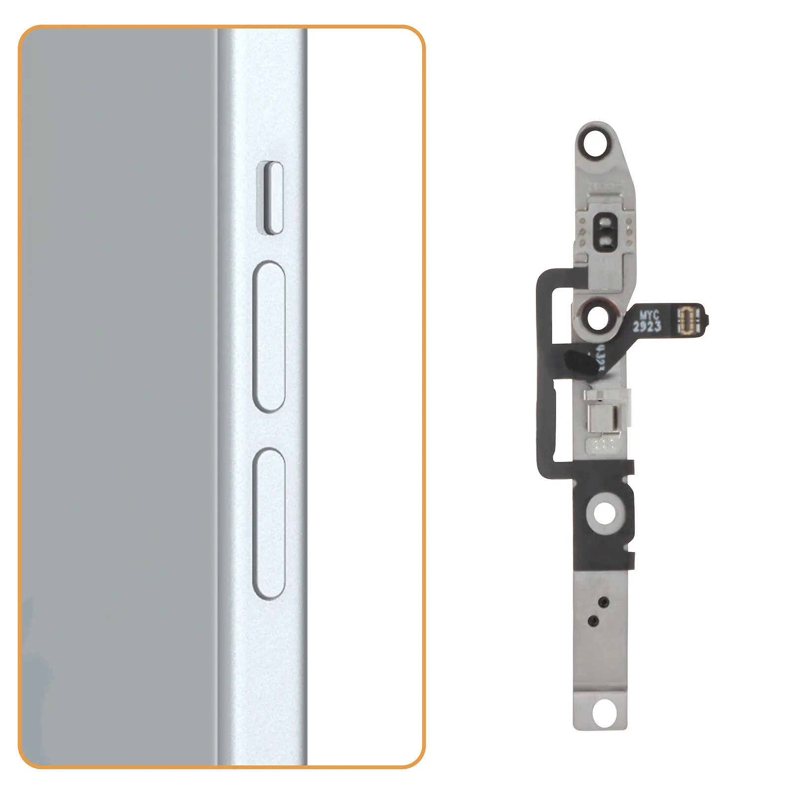 Bouton Home + Nappe De Remplacement Pour IPhone 4 Noir - Neuf En Blister