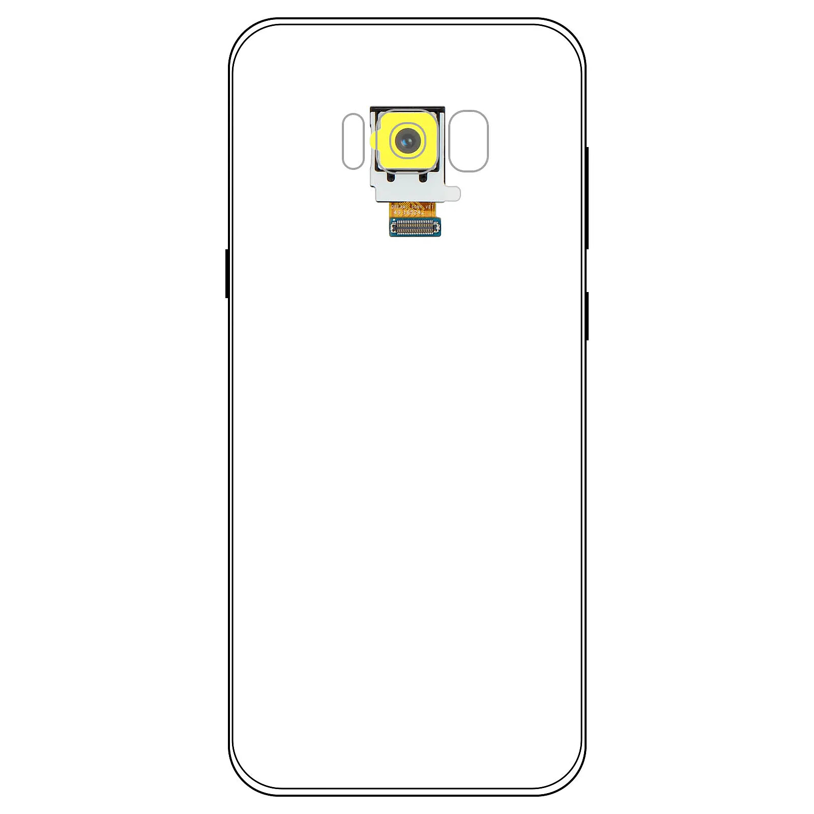 Clappio Caméra Arrière pour Samsung Galaxy S8 Module Appareil Photo Compatible + Nappe