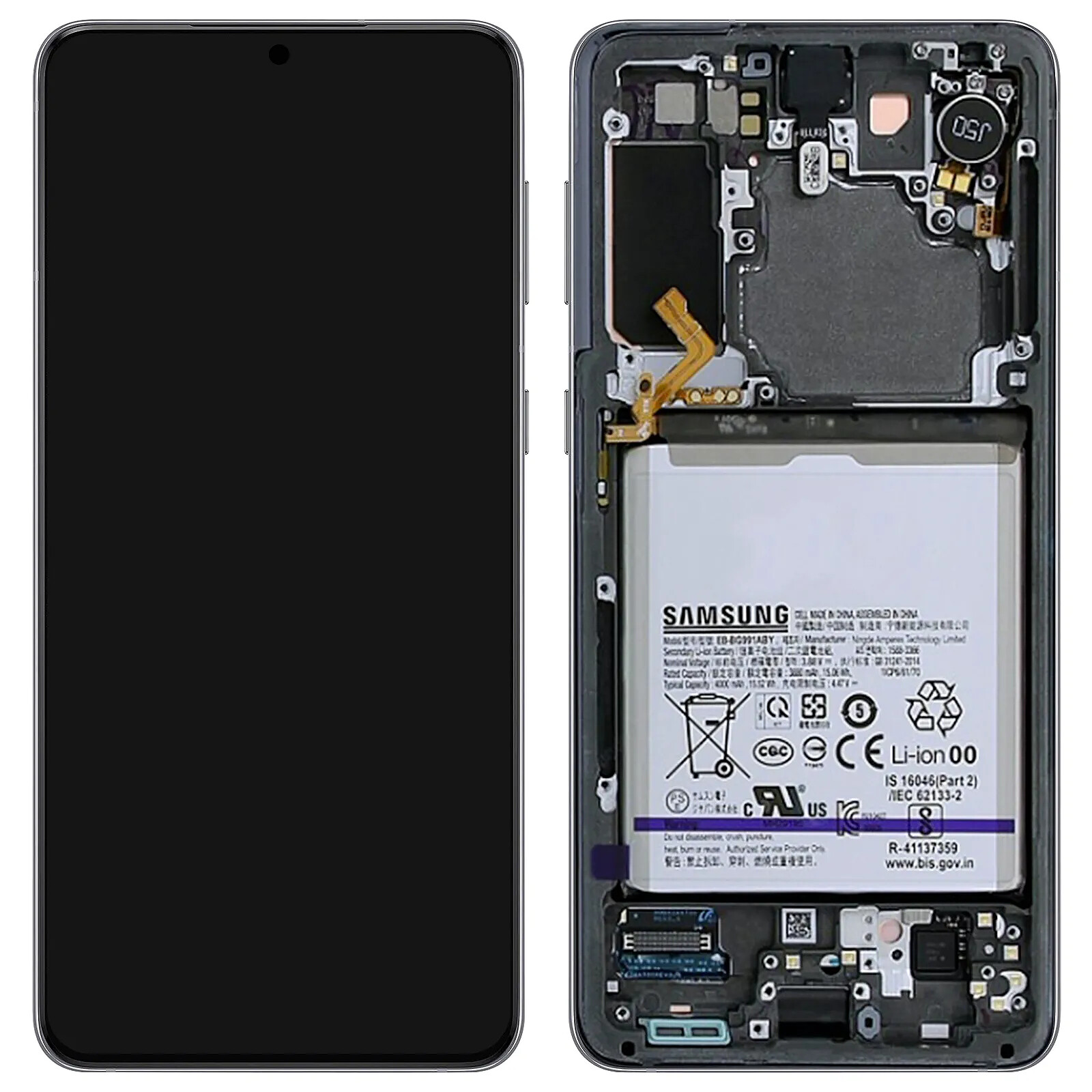 Samsung Bloc Complet pour Samsung Galaxy S21 Écran LCD Vitre Tactile Gris