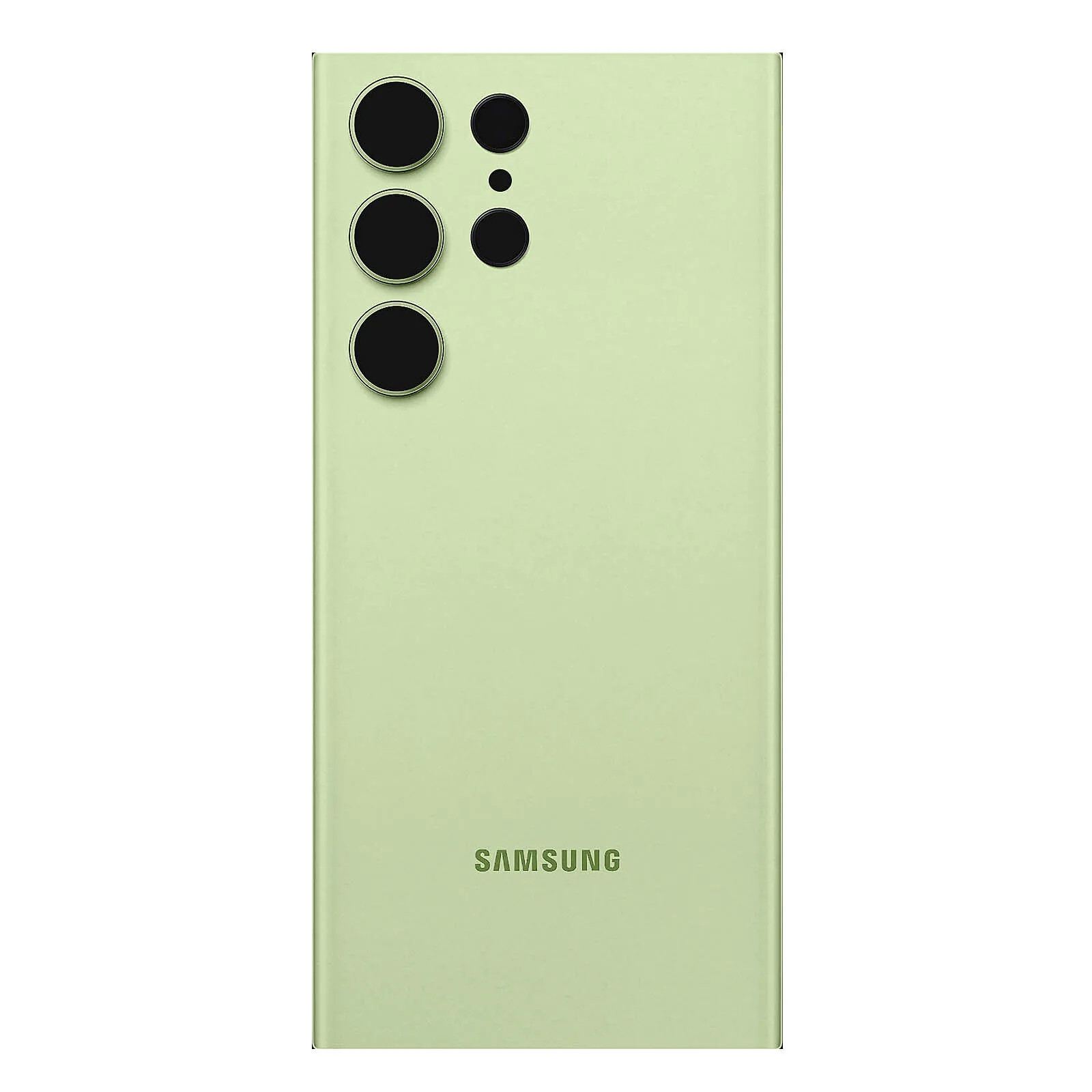 Samsung Vitre Arrière pour Samsung Galaxy S23 Ultra avec Lentille Caméra Original  Vert Citron