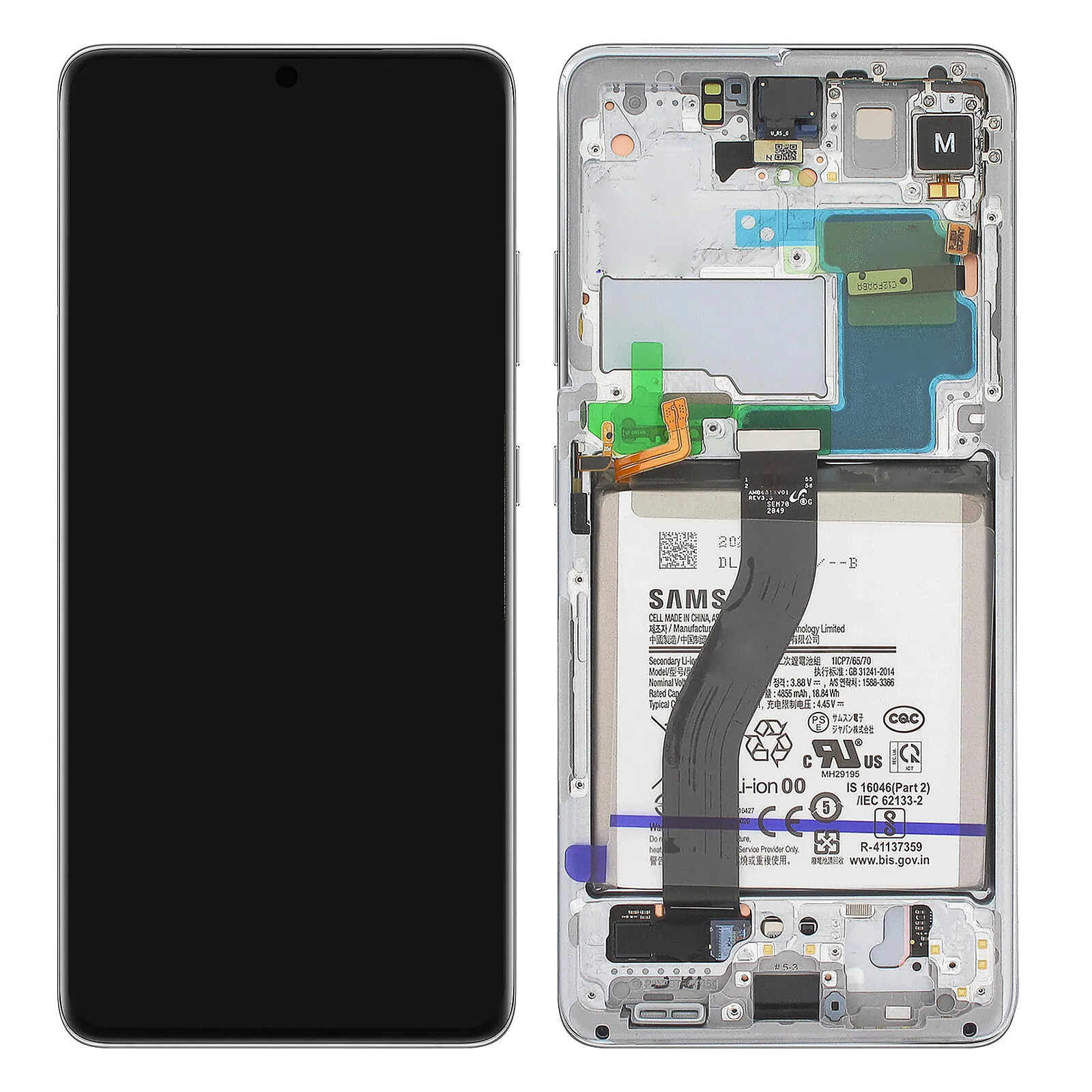 Samsung Cache Batterie D'origine pour Galaxy A52 et A52s Pièce de Remplacement  Bleu