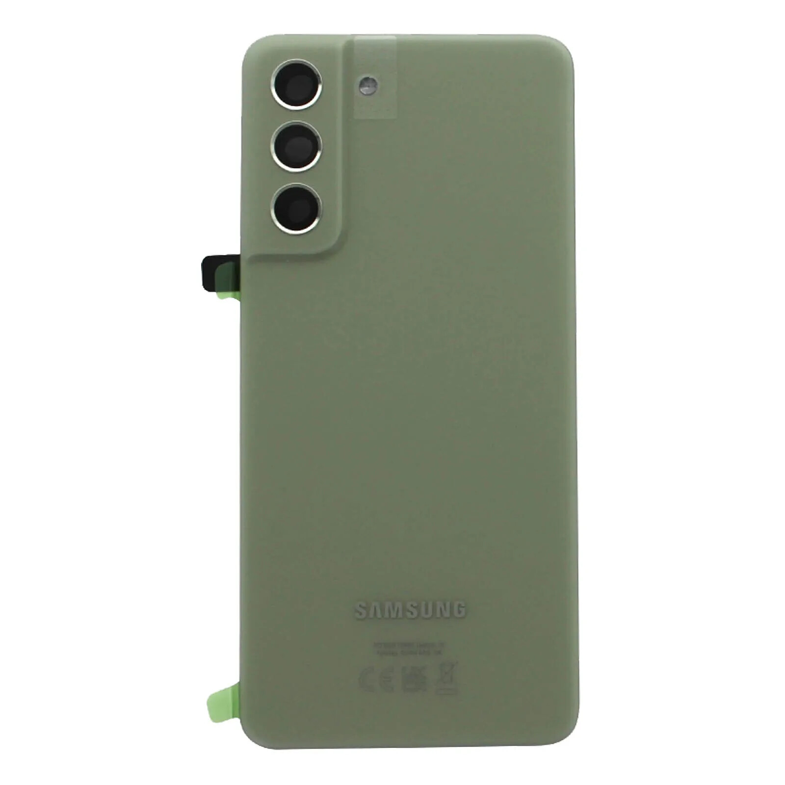 Samsung Cache Batterie Originale pour Samsung Galaxy S21 FE avec lentille caméra  olive
