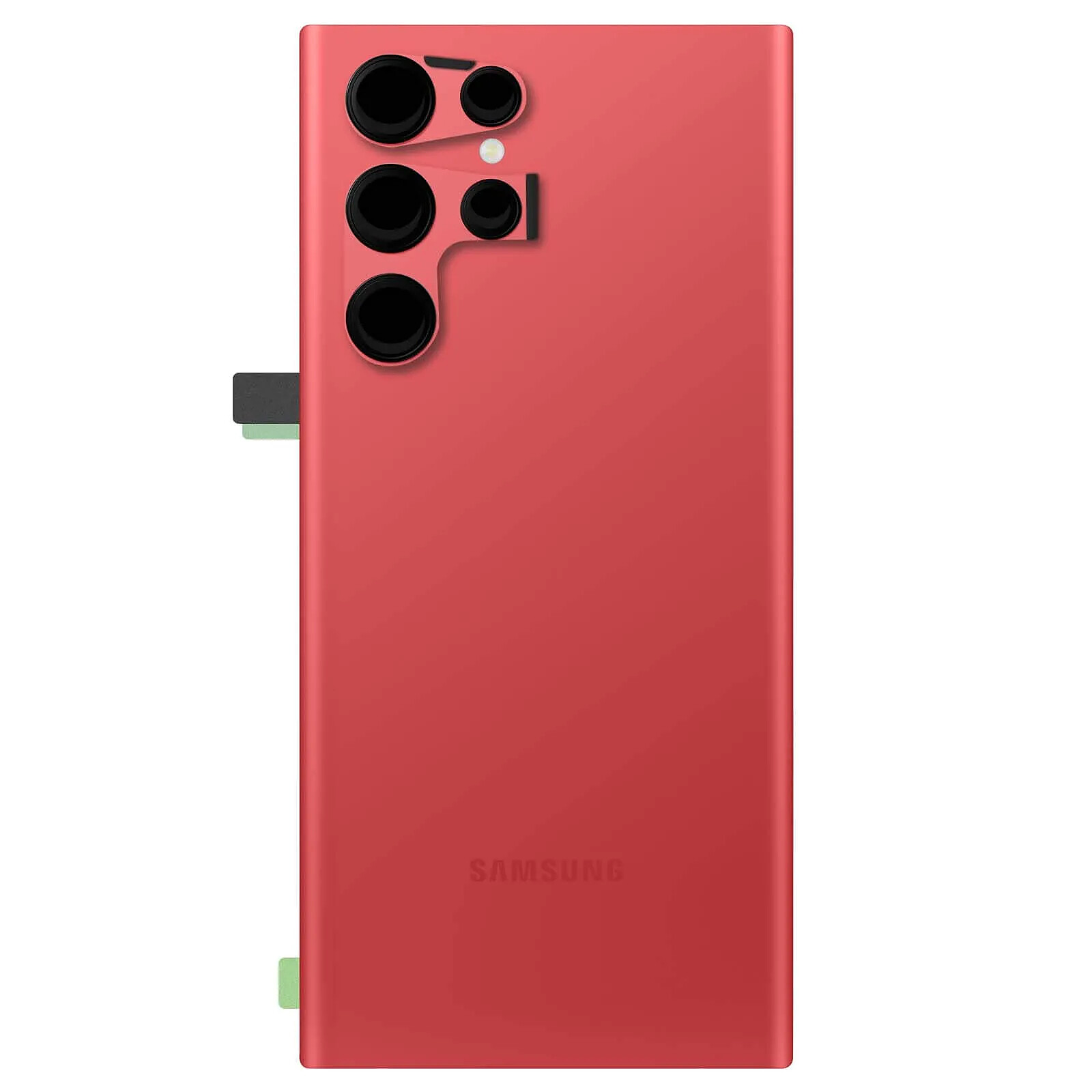 Samsung Cache Batterie Originale pour Samsung Galaxy S22 Ultra avec lentille caméra  rouge