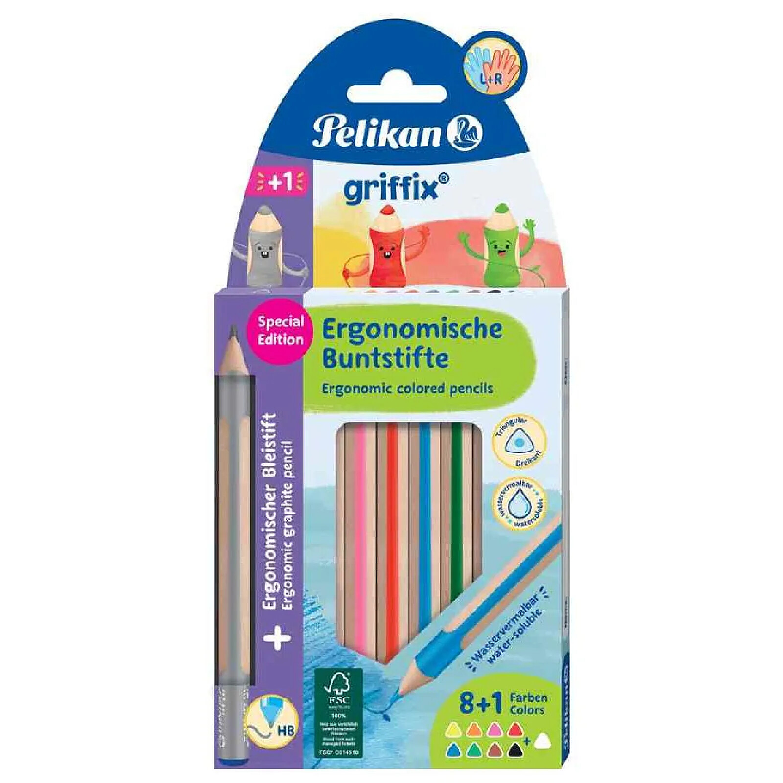 Mine Per Matita Pelikan Griffix - Confezione Da 3 Mine, Durezza HB, Larghezza 2 Mm, Colore Nero, Prodotto In Germania