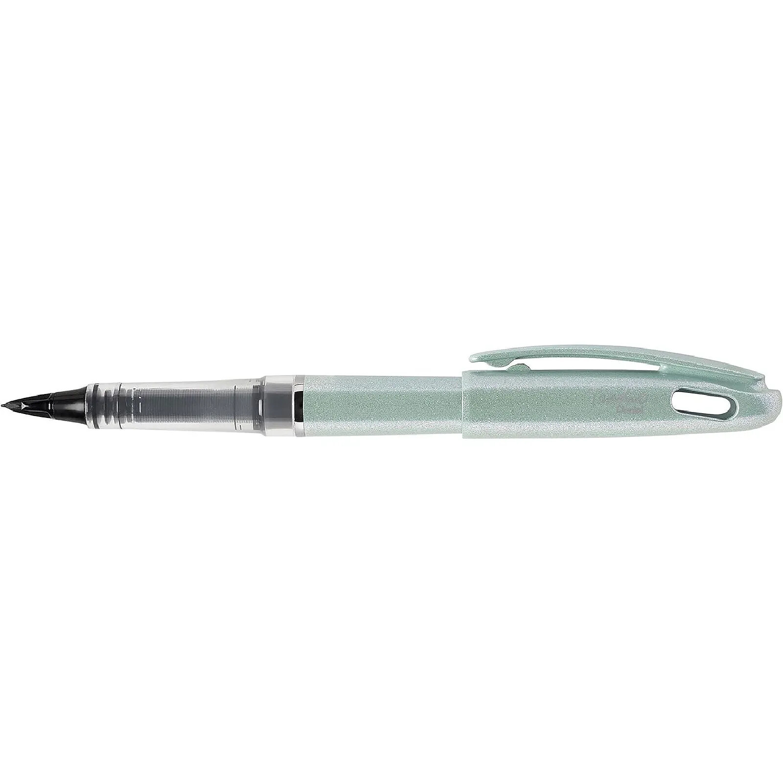 PENTEL Feutre plume Tradio,corps pailleté Vert, encre Noire