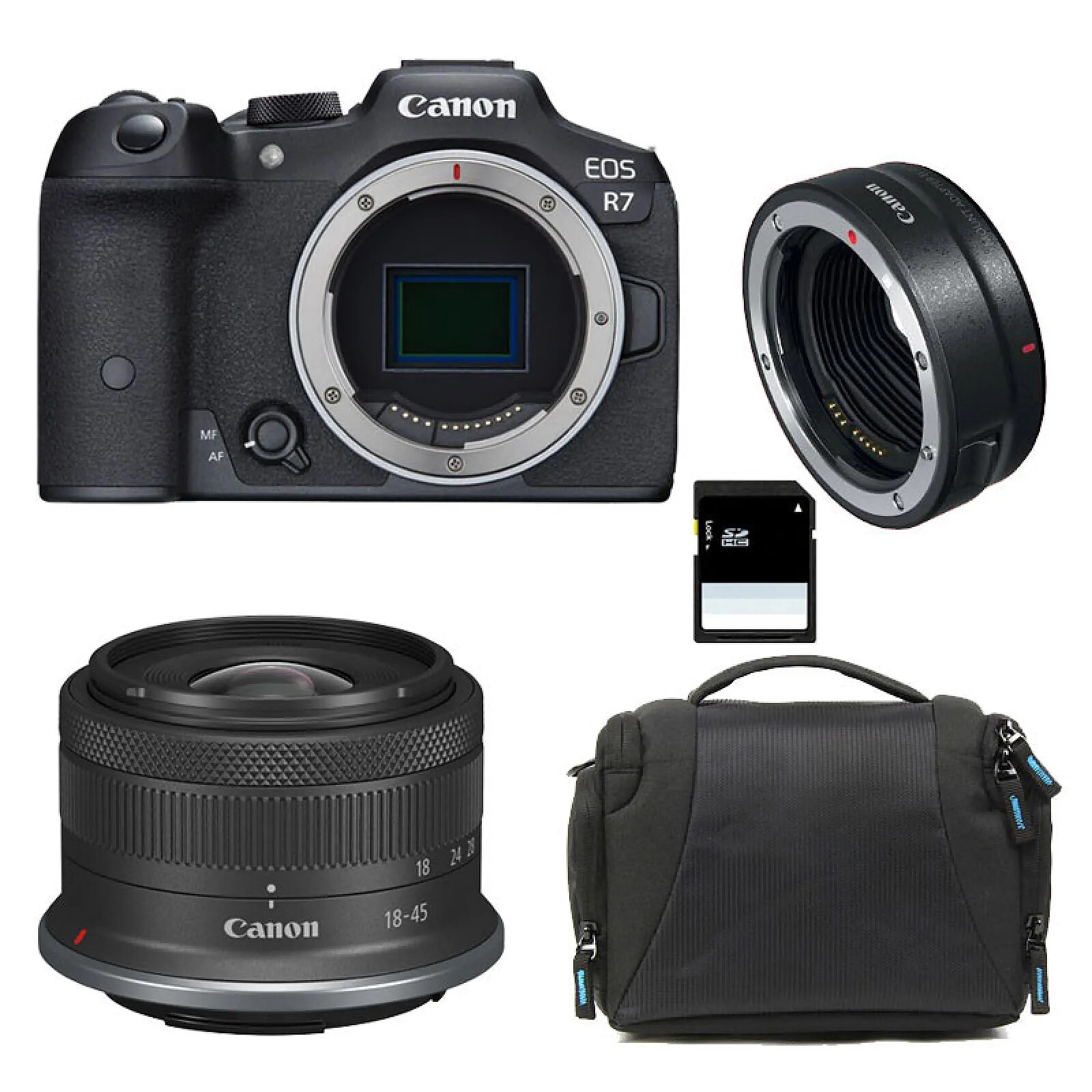 Fotocamera Canon EOS R7 Con Bague EF-EOS R – Mirrorless APS-C Da 32.5MP Con Stabilizzatore, Autofocus Avanzato E Riconoscimento Soggetti