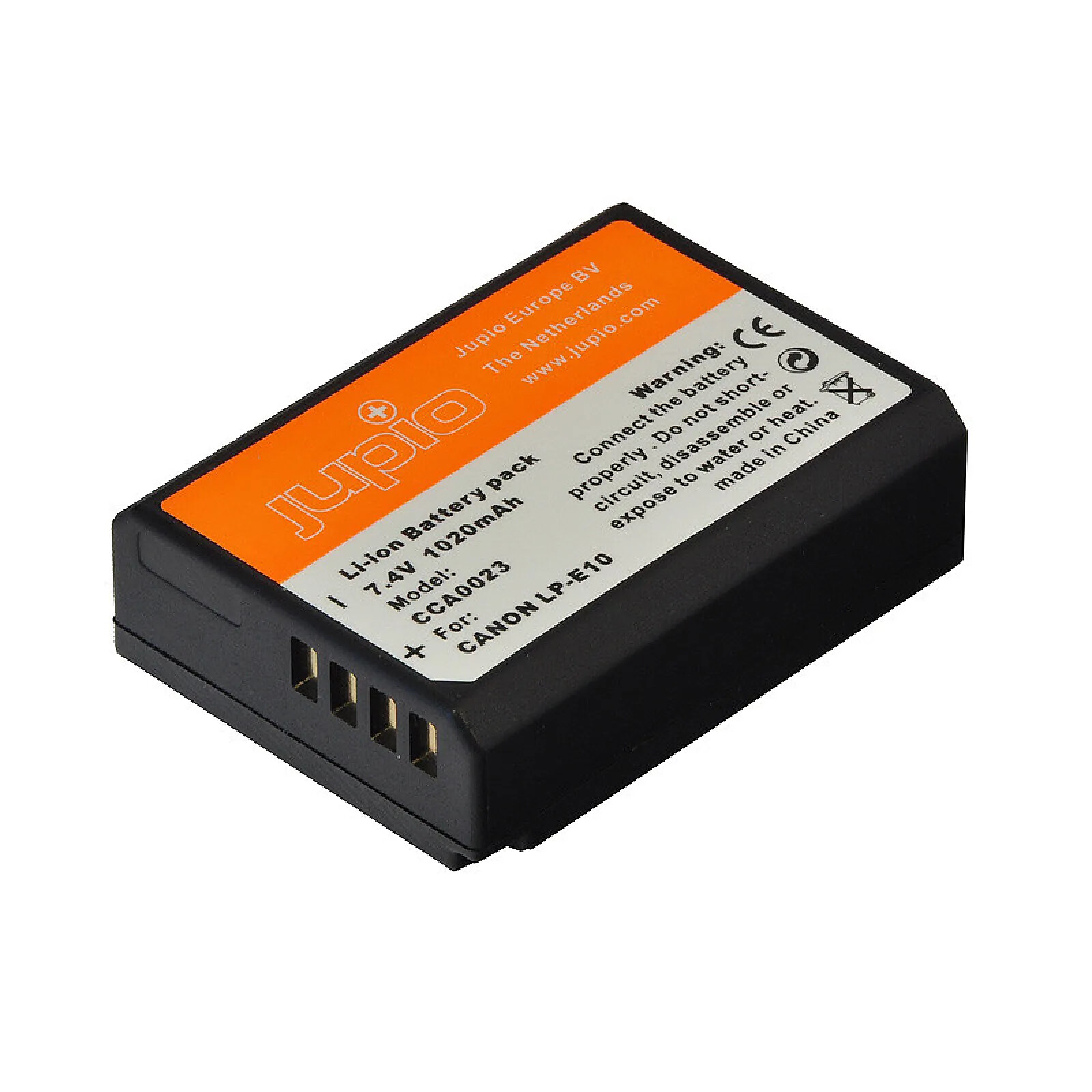 Jupio CCA0023 Batteria Ricaricabile Li-Ion Compatibile Con Canon LP-E10, Per EOS 1100D, 1200D, Rebel T3, Nero