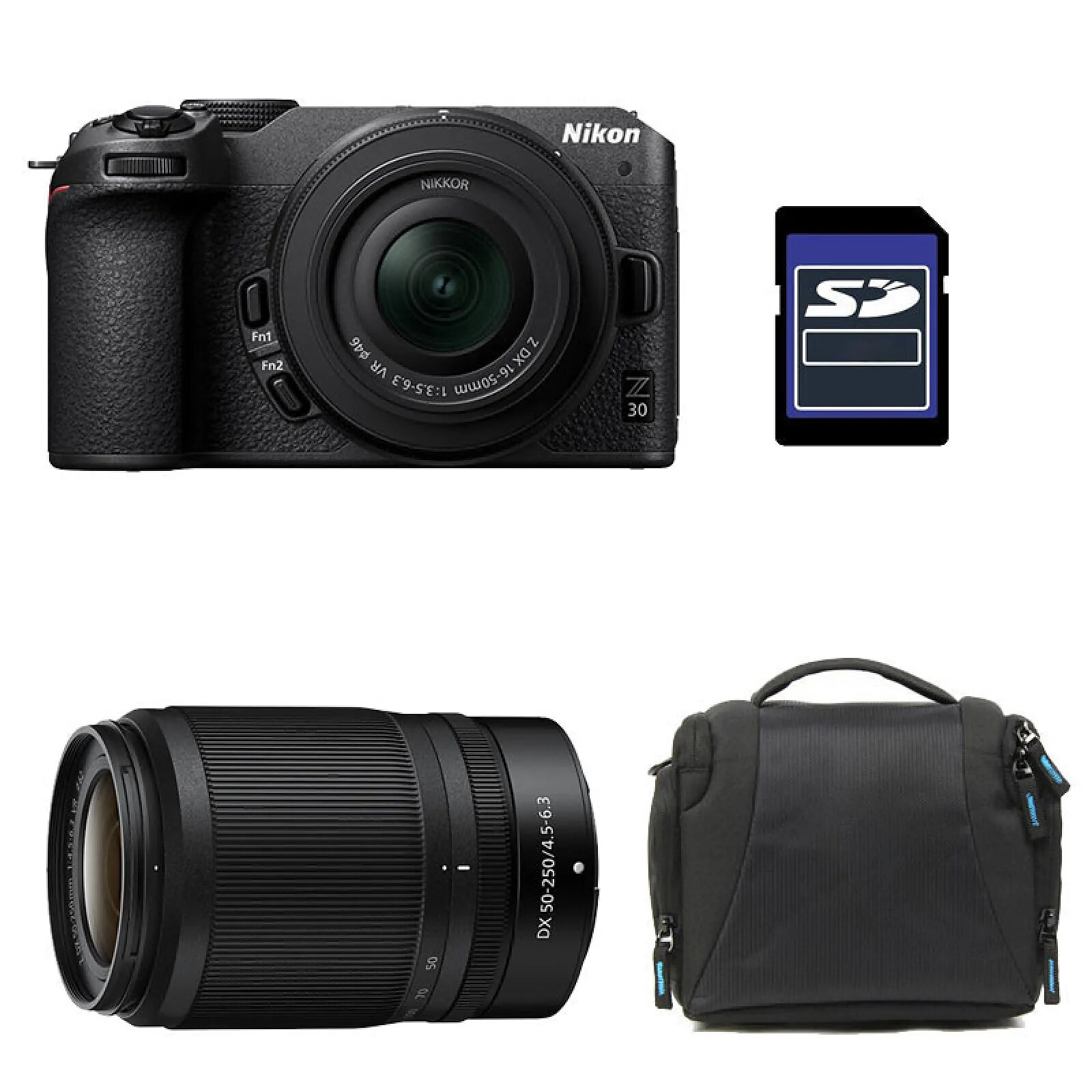 NIKON Z30 + Z 16-50 + Z 50-250 + Sac + Carte SD 8 Go