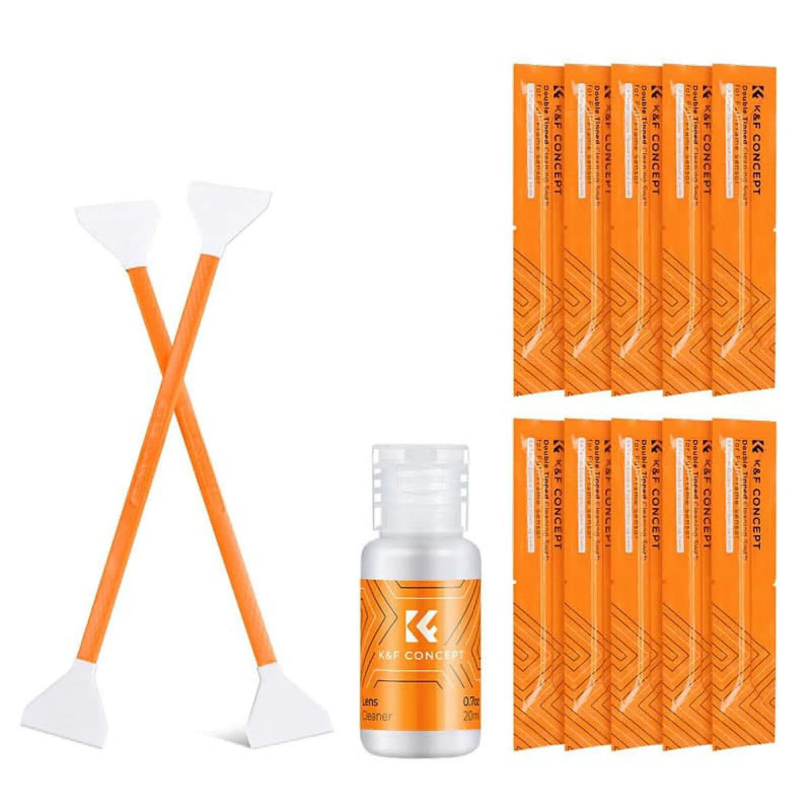 K&F Kit 10 batonnets 24 mm + 1 solution de nettoyage 20ml