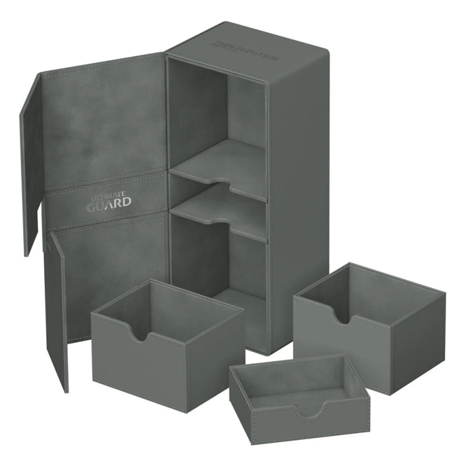 Boîte De Rangement Ultimate Guard Minthive 30+ – XenoSkin Gris – Pour 30 étuis De Grade (PSA, CGC, Beckett)