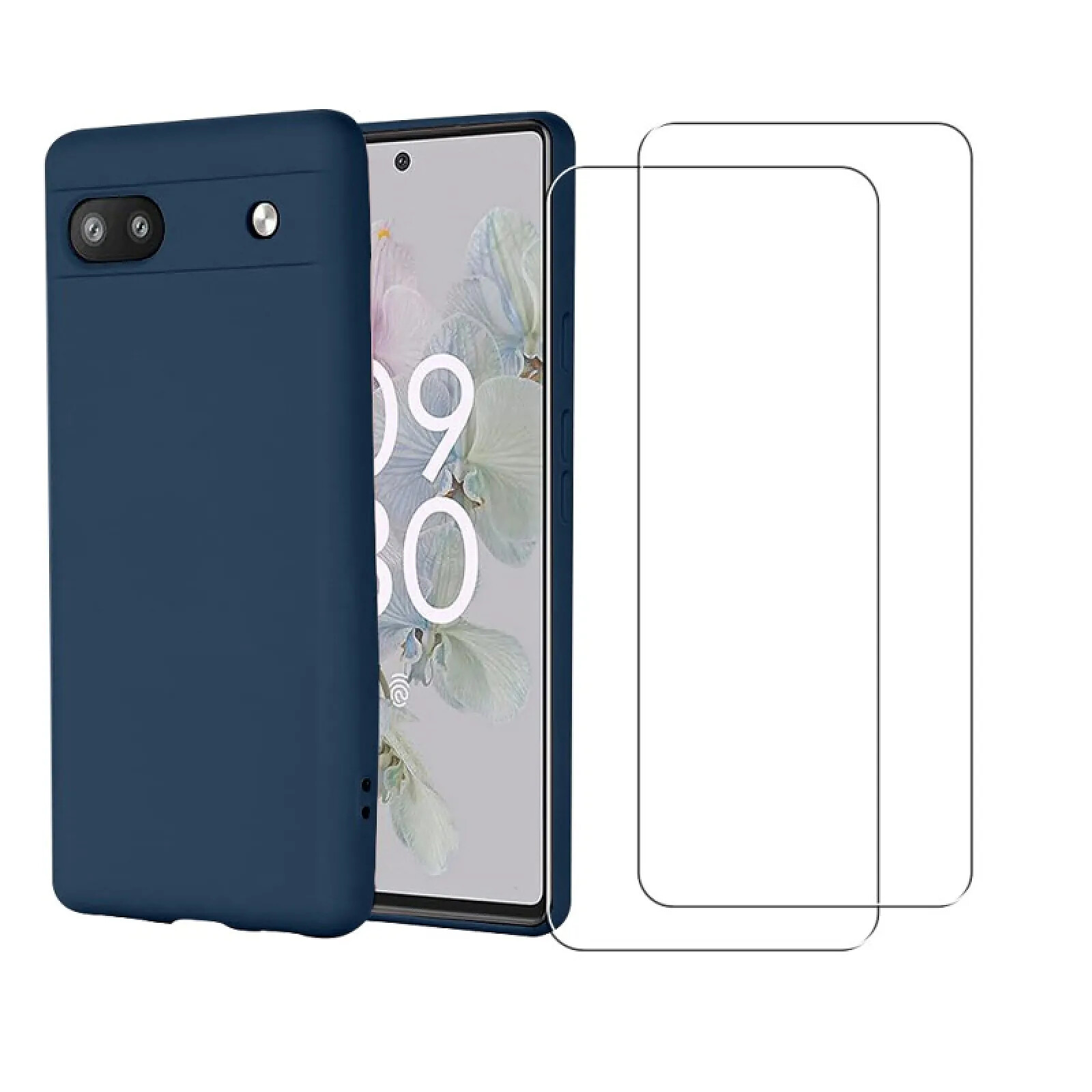 Evetane Coque Google Pixel 6A Silicone liquide Bleue Marine + 2 Vitres en  Verre tremp Protection cran Antichocs - Coque tlphone - LDLC