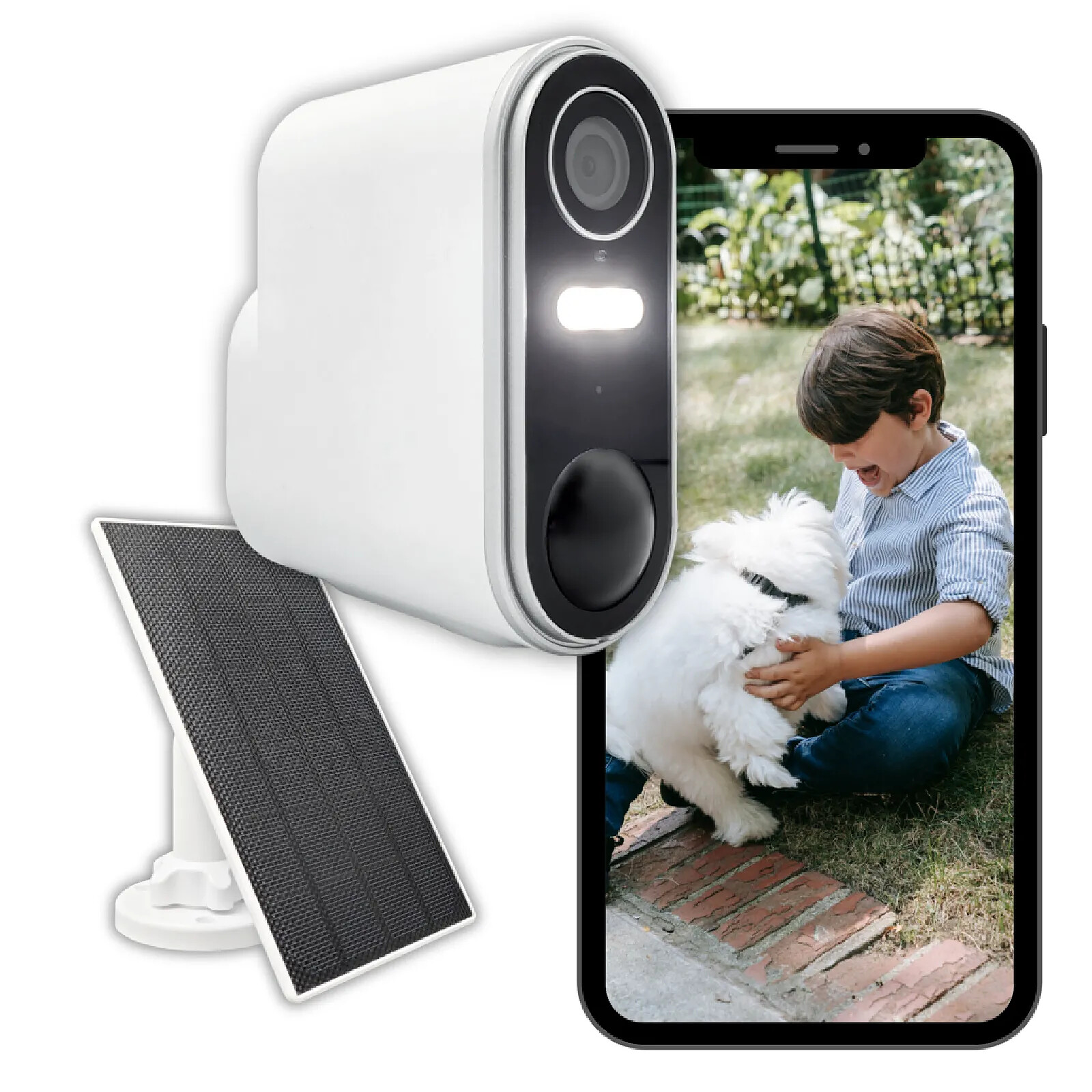 Caméra Surveillance Solaire 4MP WiFi Extérieure Fsioue – Panneau Solaire, 12 LED, Détection Humaine PIR, Sirène, Vision Nocturne Couleur, Audio Bidirectionnel