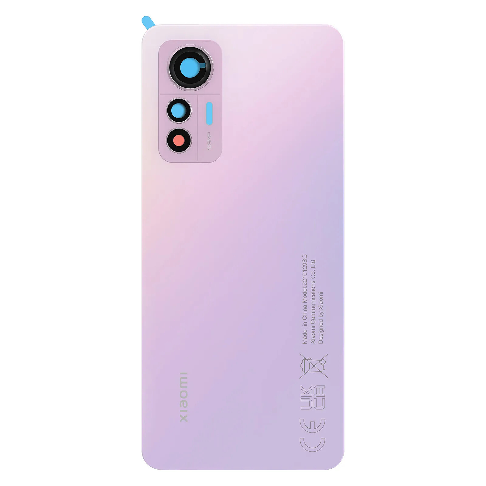 Clappio Vitre arrière de remplacement pour Xiaomi 12 Lite