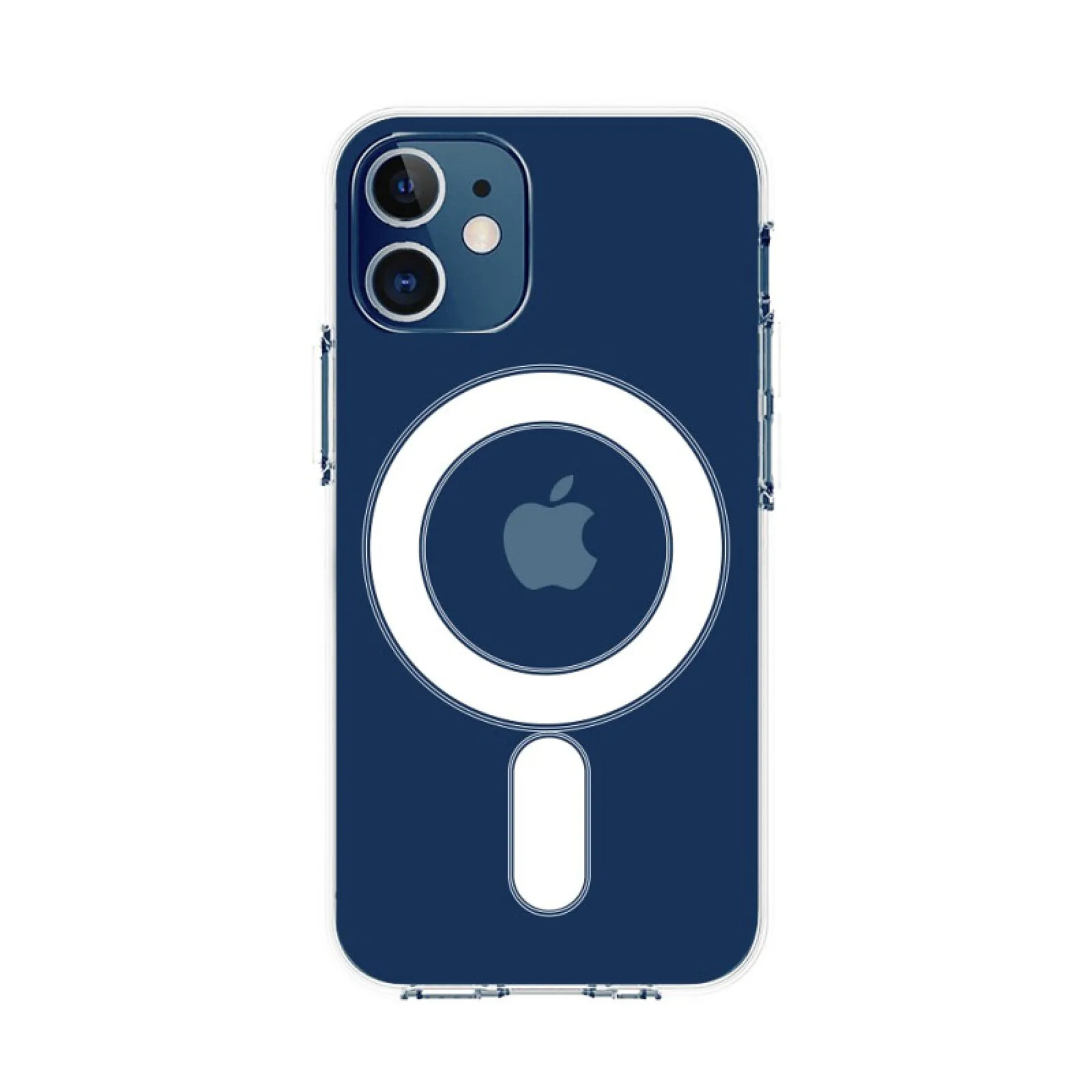 Evetane Cover Morbida Rinforzata Per IPhone 12/12 Pro - Design Cassette Trasparente - Protezione Antiurto E Ricarica Wireless