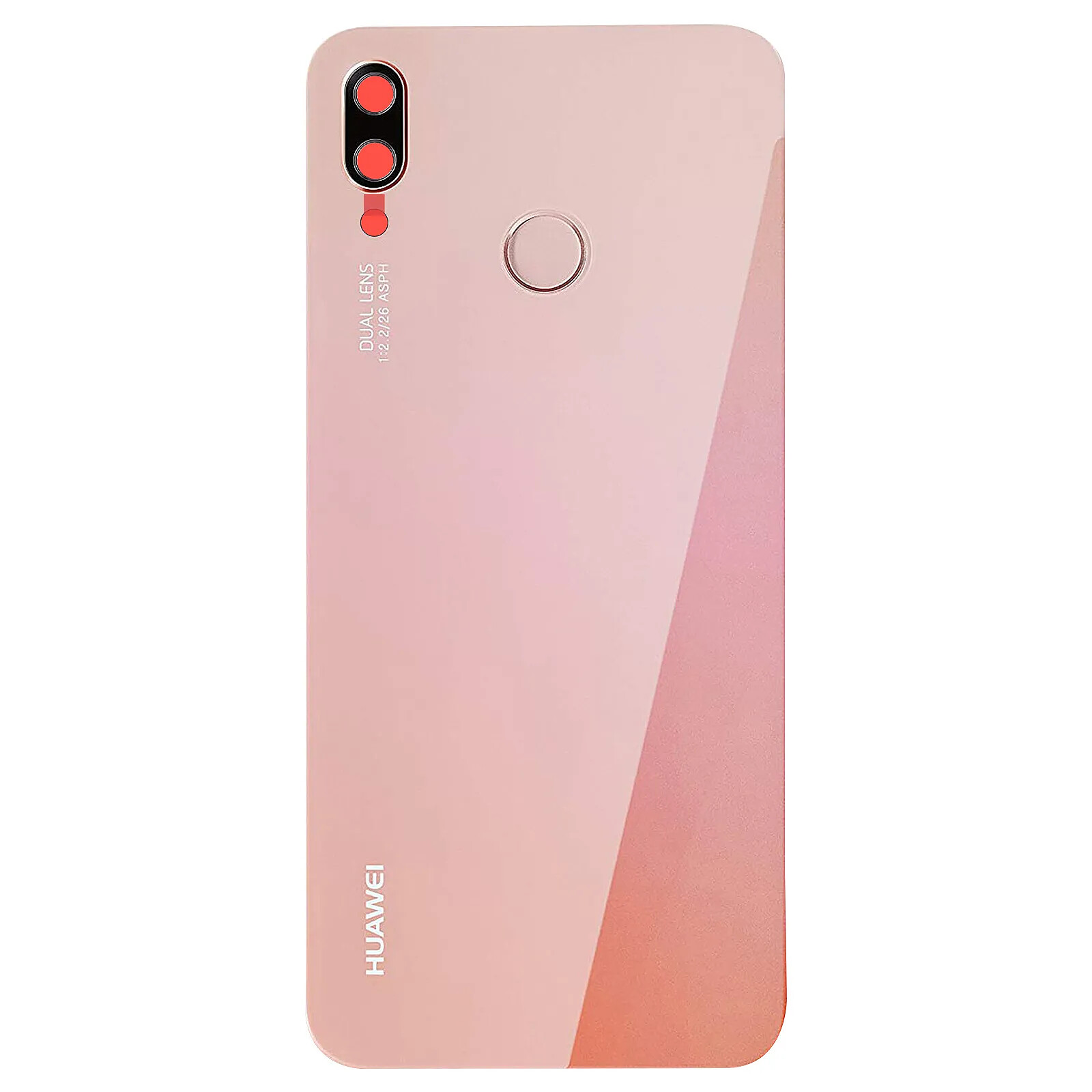 Huawei Vitre Arrière Huawei P20 Lite Lentille Caméra Capteur d'empreinte Original  Rose