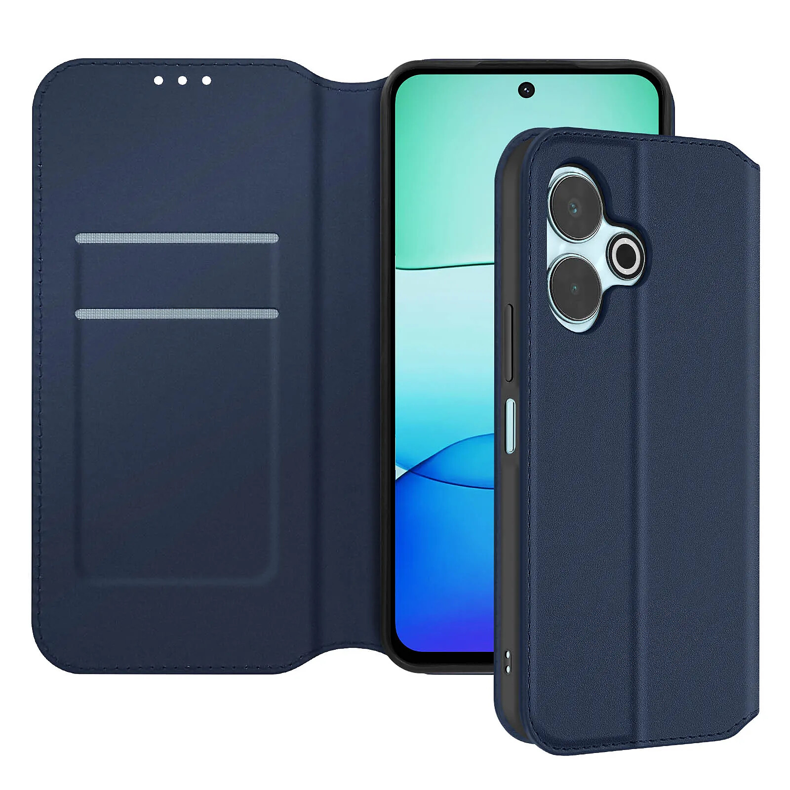 Avizar Étui pour Xiaomi Redmi 13 Clapet Porte-cartes et Support Vidéo