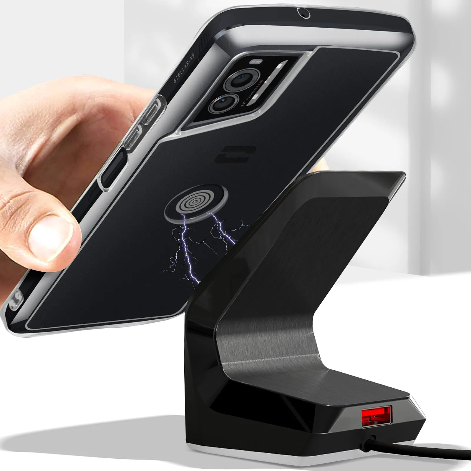 YJROP Coque Pour Otorola Oto G22 Avec Verre Trepé Protection écran