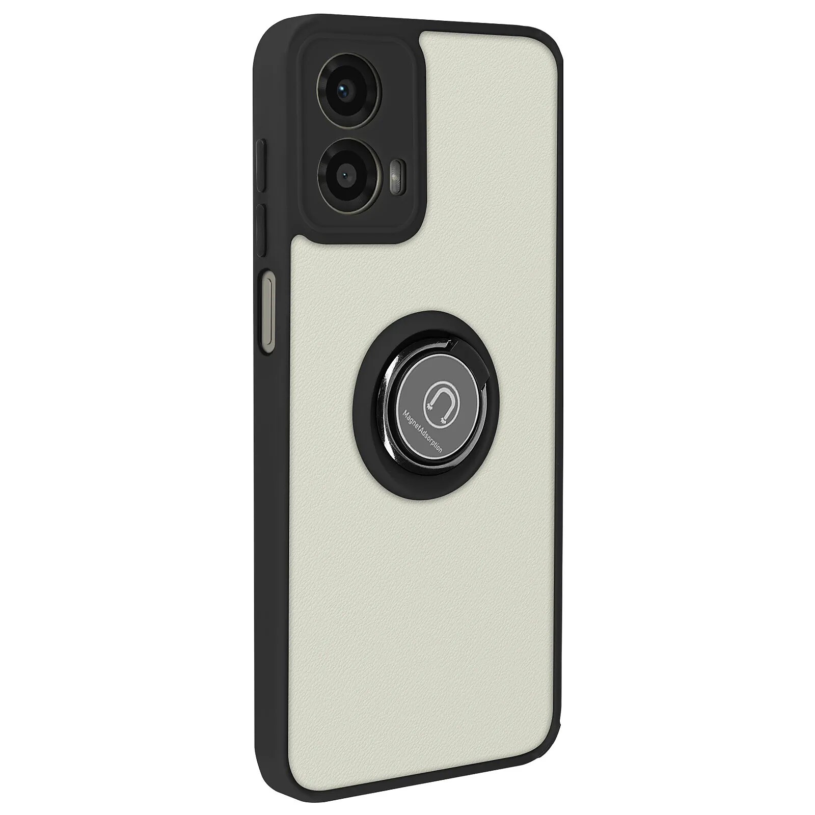 Avizar Coque pour Motorola Moto G34 Antichoc avec Bague Support Métallique