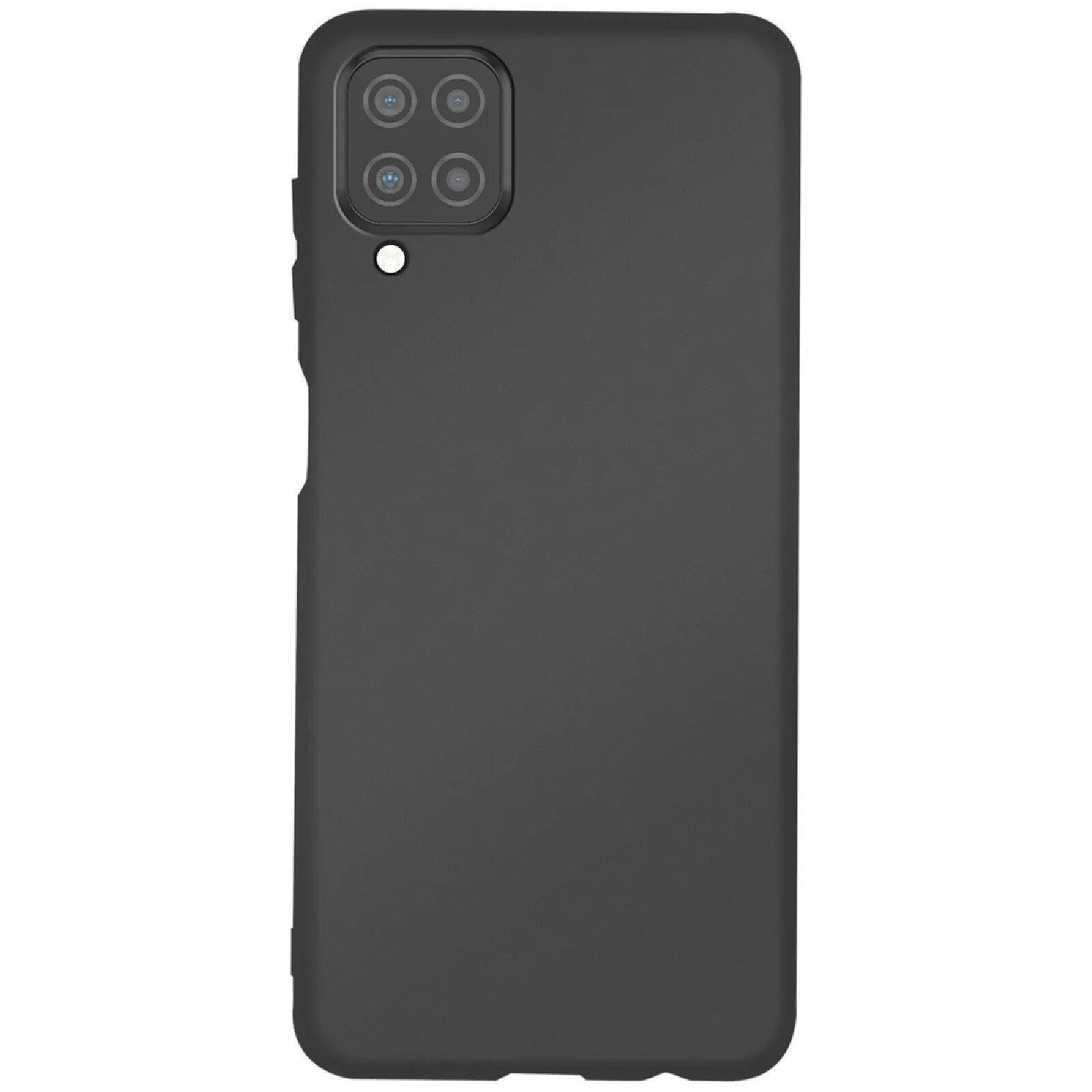Jaym Coque pour Samsung Galaxy A12 Premium Silicone Microfibre Noir