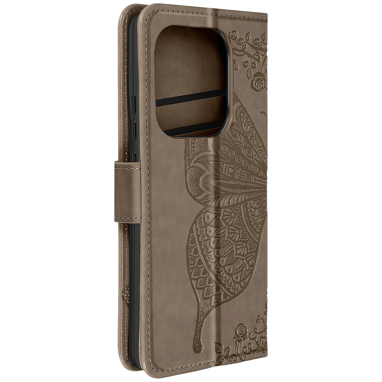 Avizar Étui Papillon Mandala pour Redmi Note 13 Pro Portefeuille Dragonne