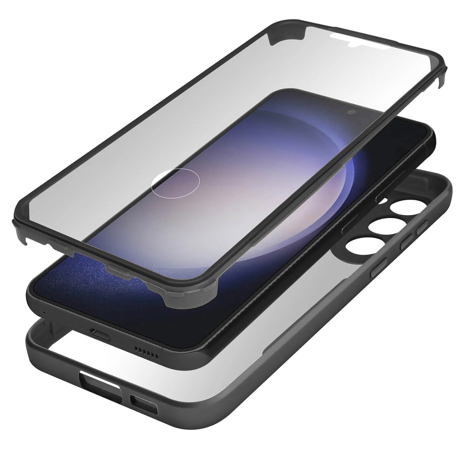Avizar Coque pour 360° pour Samsung Galaxy S23 Dos Rigide Protection Écran Souple