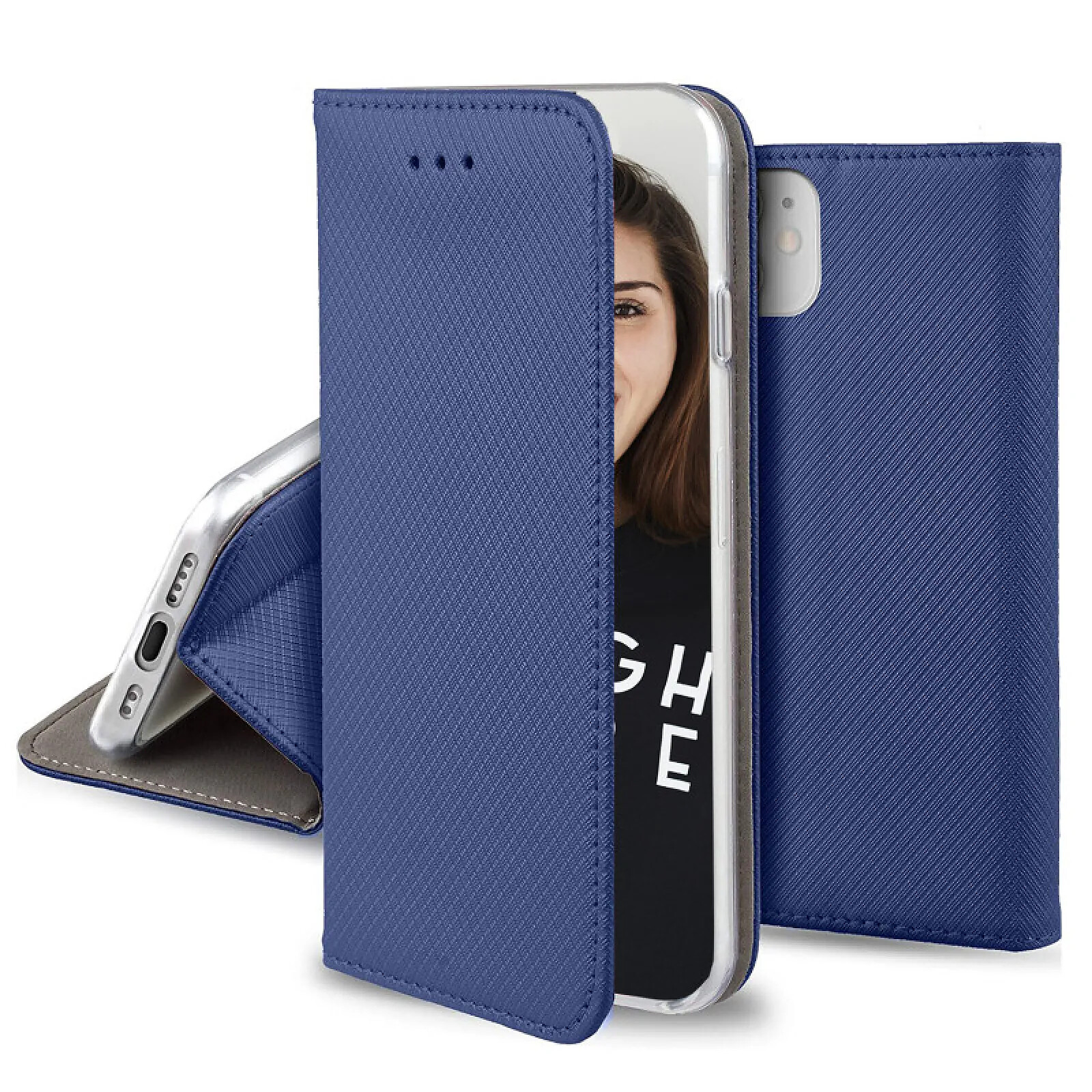 Coque Samsung Galaxy A13 5G Avec Support pour Cartes Bleu Ciel main image 0