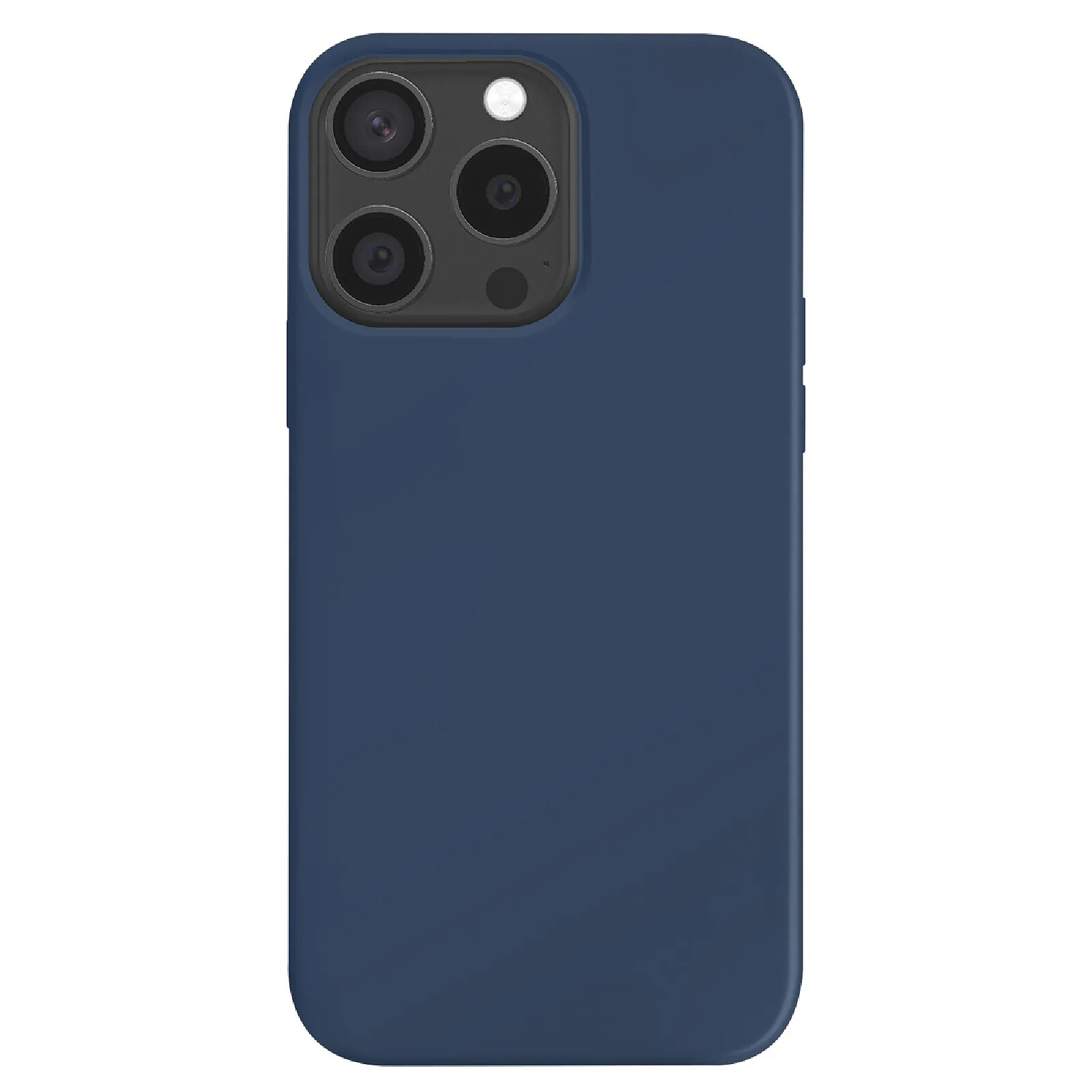 Jaym Coque Magsafe pour Apple iPhone 15 Pro Max Premium Silicone Microfibre Bleu