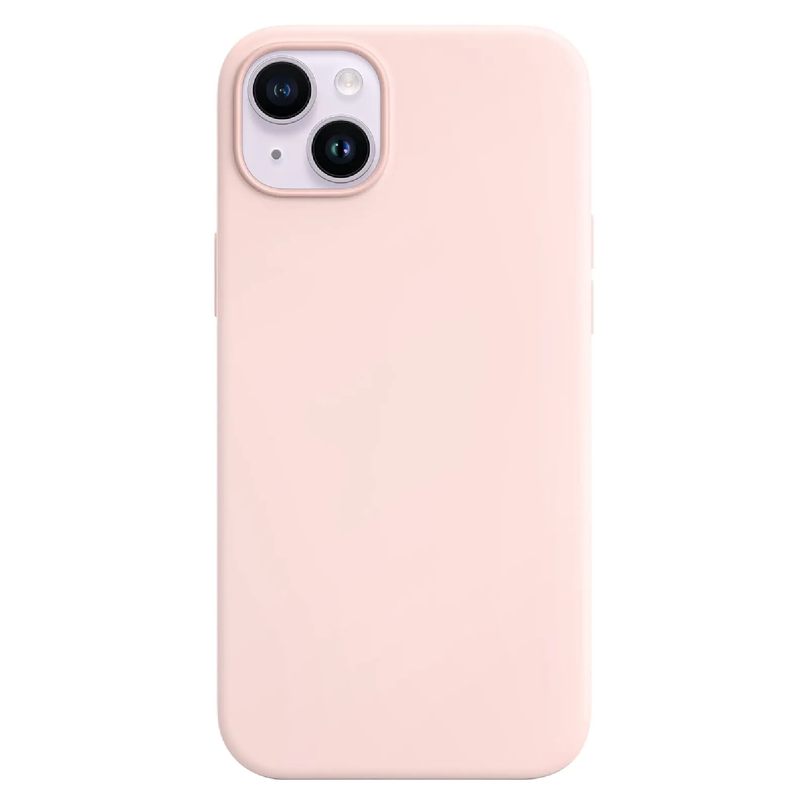 Jaym Coque Magsafe pour Apple iPhone 14 Premium Silicone Microfibre Rose