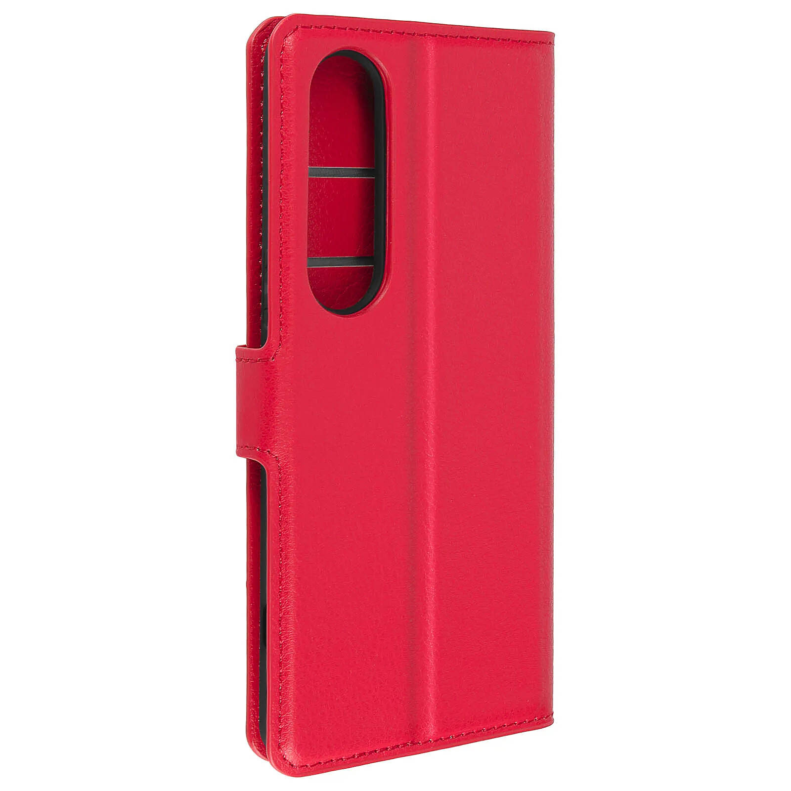 Étui Portefeuille Avec Support Vidéo Pour Sony Xperia 1 V - Similicuir Rouge - Avizar