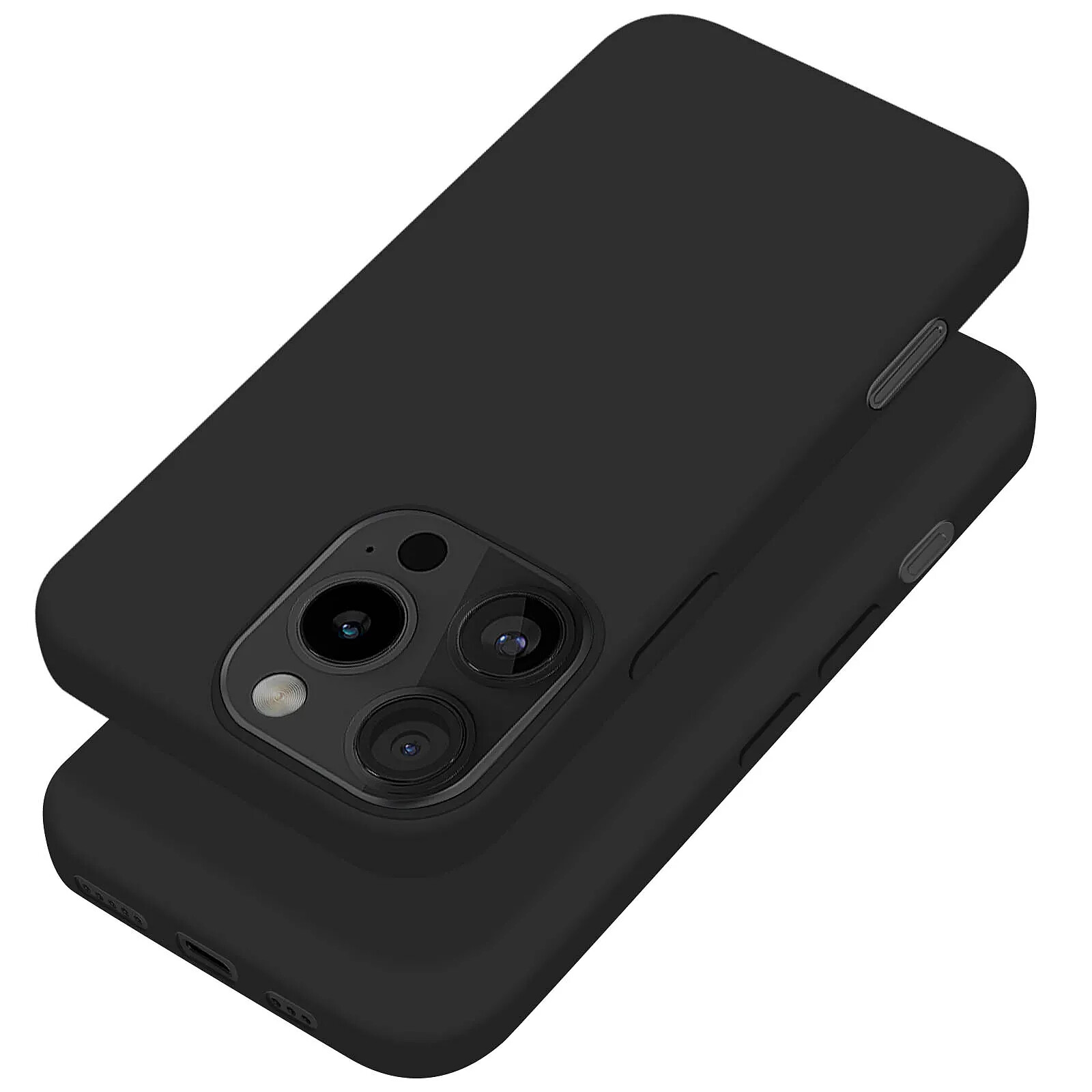Coque IPhone 16 Pro Max Avizar – Silicone Mate Soft Touch Noir – Protection Premium