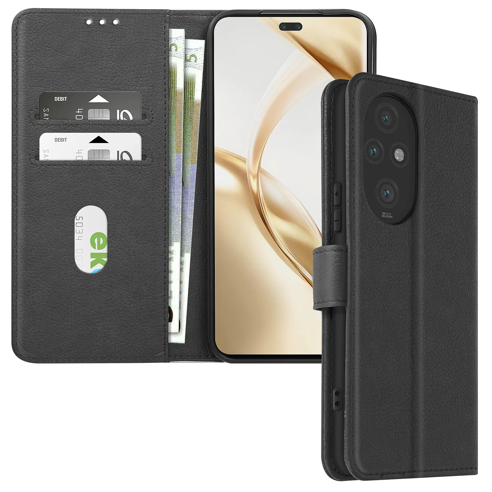 Avizar Étui pour Honor 200 Pro Clapet Portefeuille et Support Vidéo