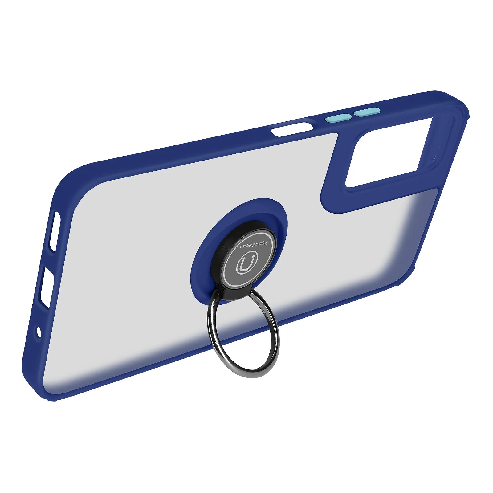 Coque Motorola Moto G14 – Housse TPU Silicone + 2 Verres Trempés – Support Anneau Magnétique Rotatif 360° – Bleu