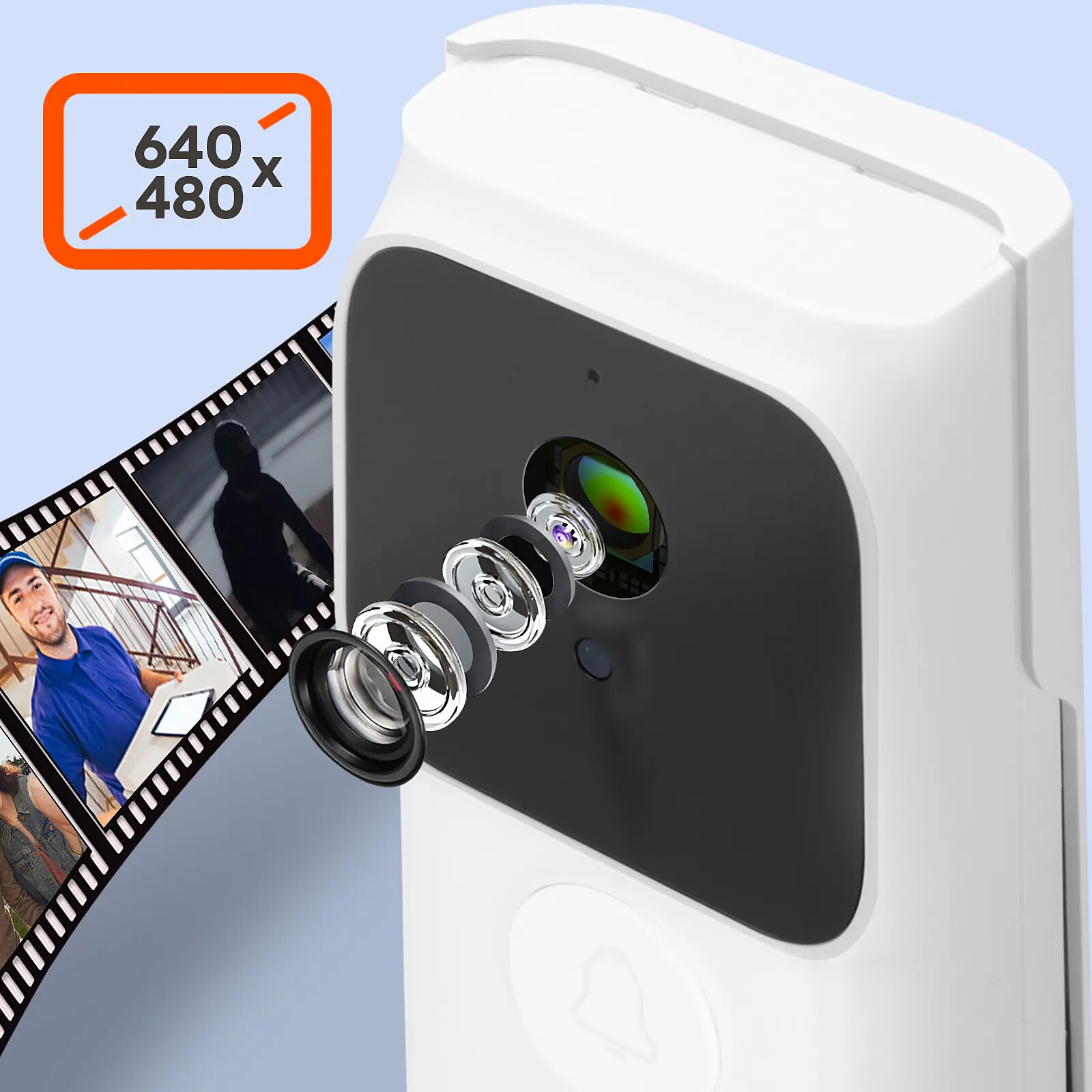 Caméra HD-IP-Kamera Wifi vision nocturne infrarouge intelligente 2.0 MP